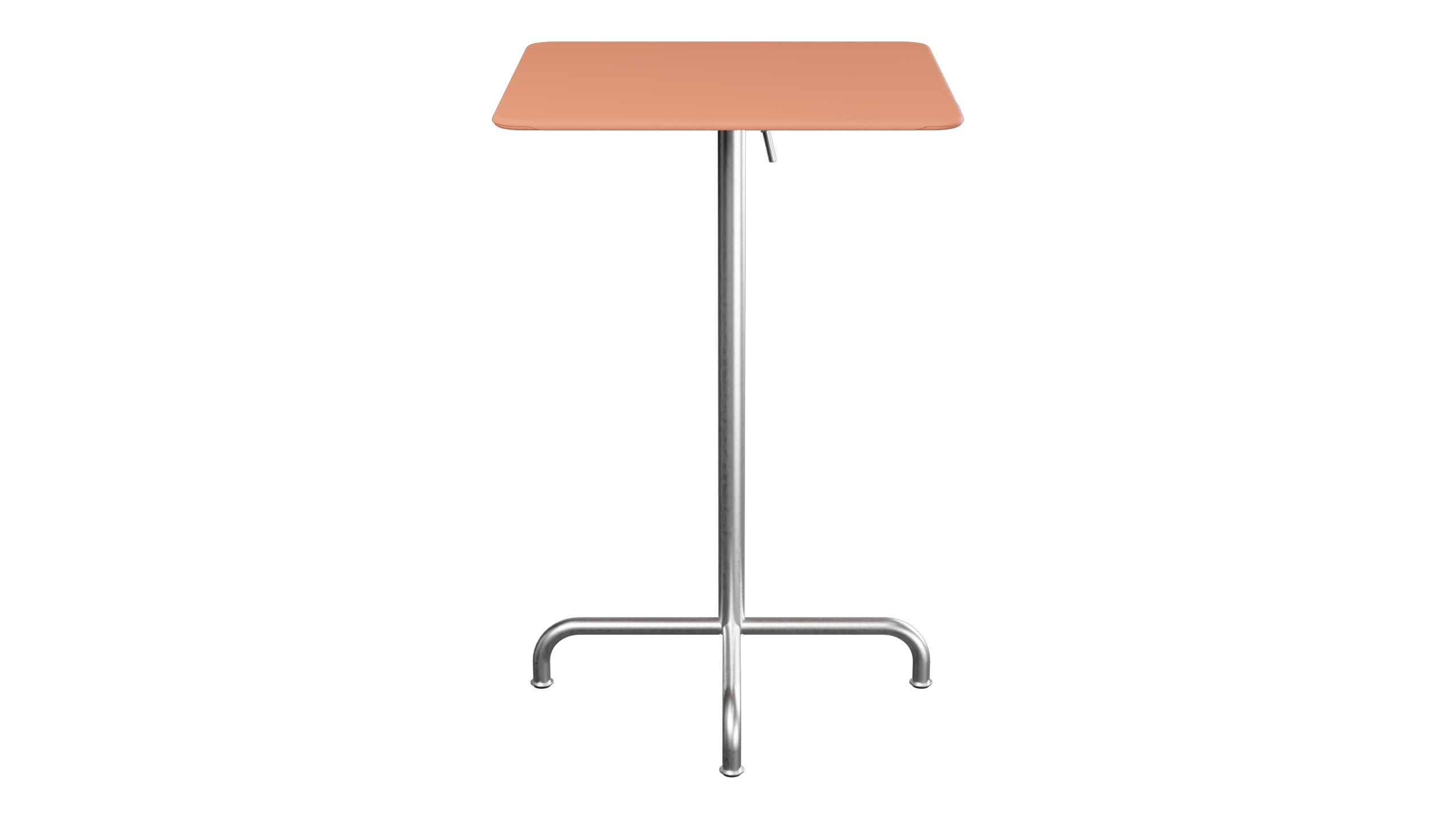 Rigi Metall-Stehtisch Outdoor 70x70 / 110 klappbar  in Pastellterracotta präsentiert im Onlineshop von KAQTU Design AG. Hochtisch Outdoor ist von Schaffner