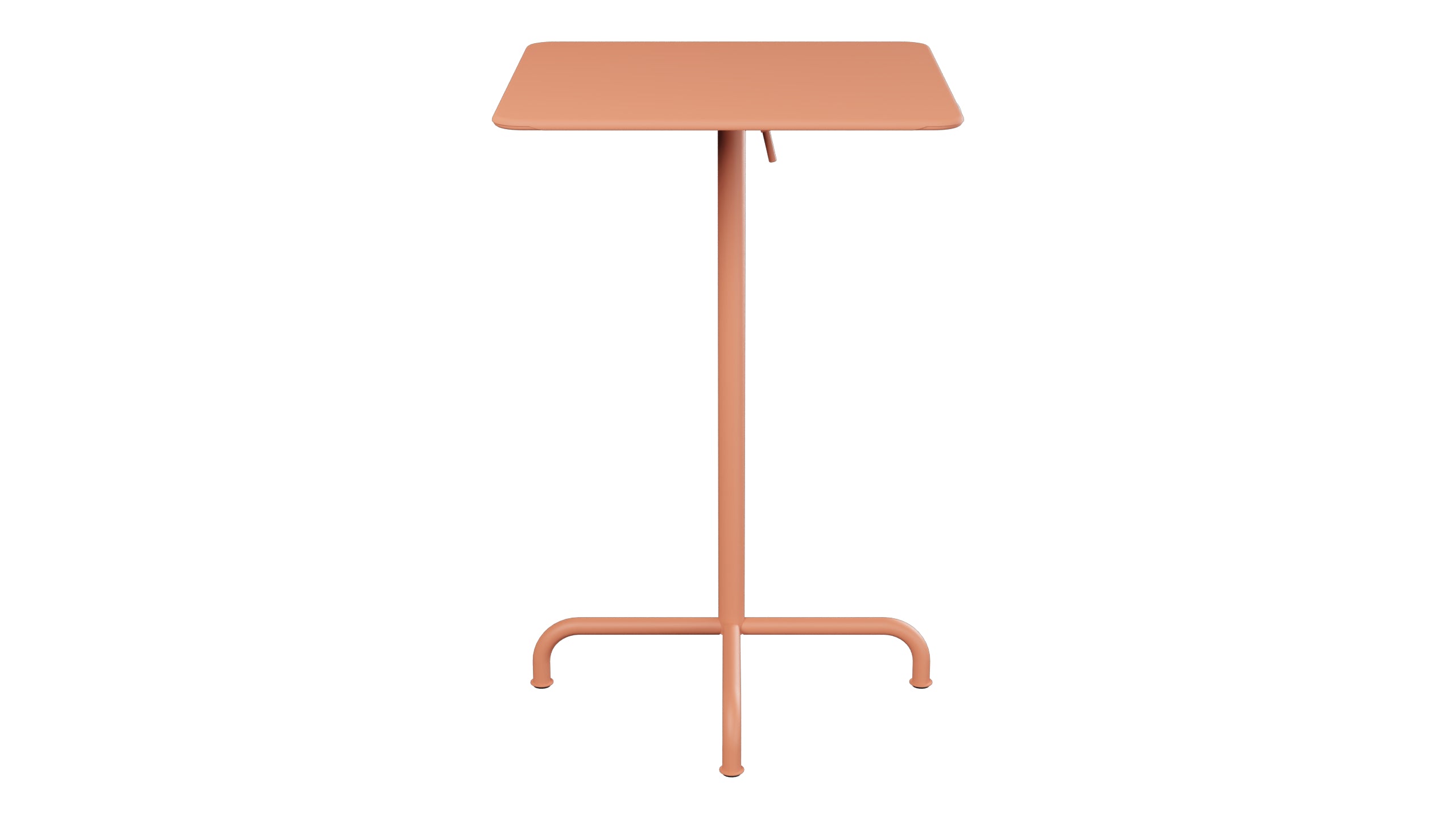 Rigi Metall-Stehtisch Outdoor 70x70 / 110 klappbar  in Pastellterracotta präsentiert im Onlineshop von KAQTU Design AG. Hochtisch Outdoor ist von Schaffner