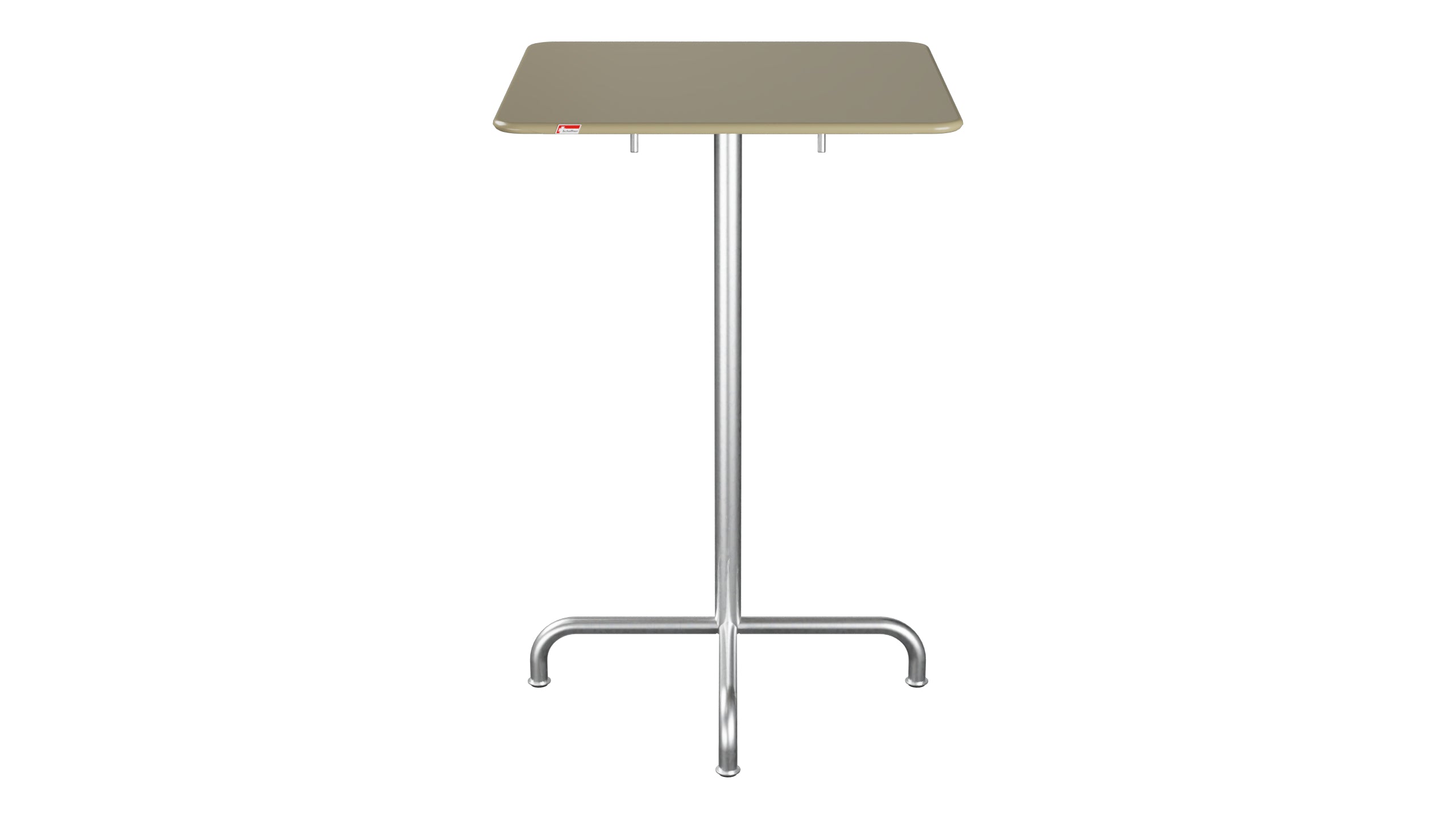 Rigi Metall-Stehtisch Outdoor 70x70 / 110 klappbar  in Champagner präsentiert im Onlineshop von KAQTU Design AG. Hochtisch Outdoor ist von Schaffner