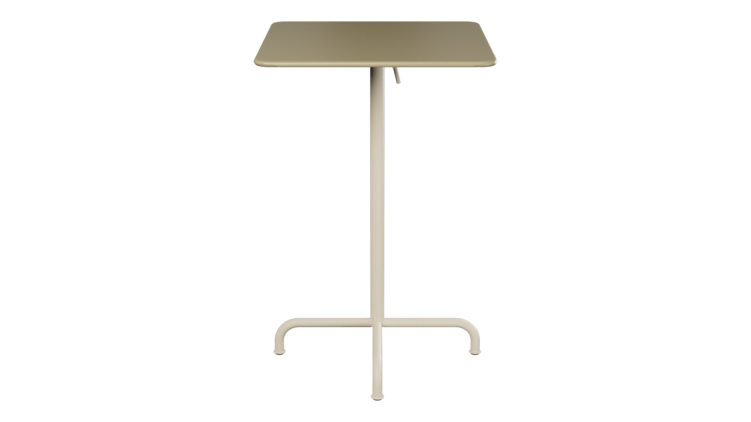 Rigi Metall-Stehtisch Outdoor 70x70 / 110 klappbar  in Champagner präsentiert im Onlineshop von KAQTU Design AG. Hochtisch Outdoor ist von Schaffner