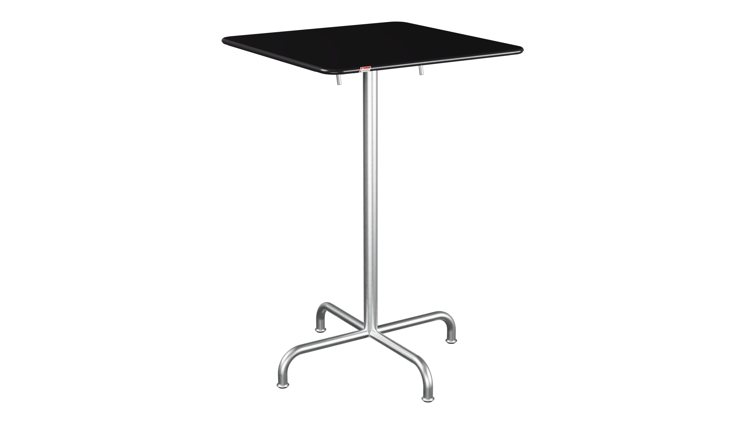 Rigi Metall-Stehtisch Outdoor 70x70 / 110 klappbar  in Schwarz präsentiert im Onlineshop von KAQTU Design AG. Hochtisch Outdoor ist von Schaffner