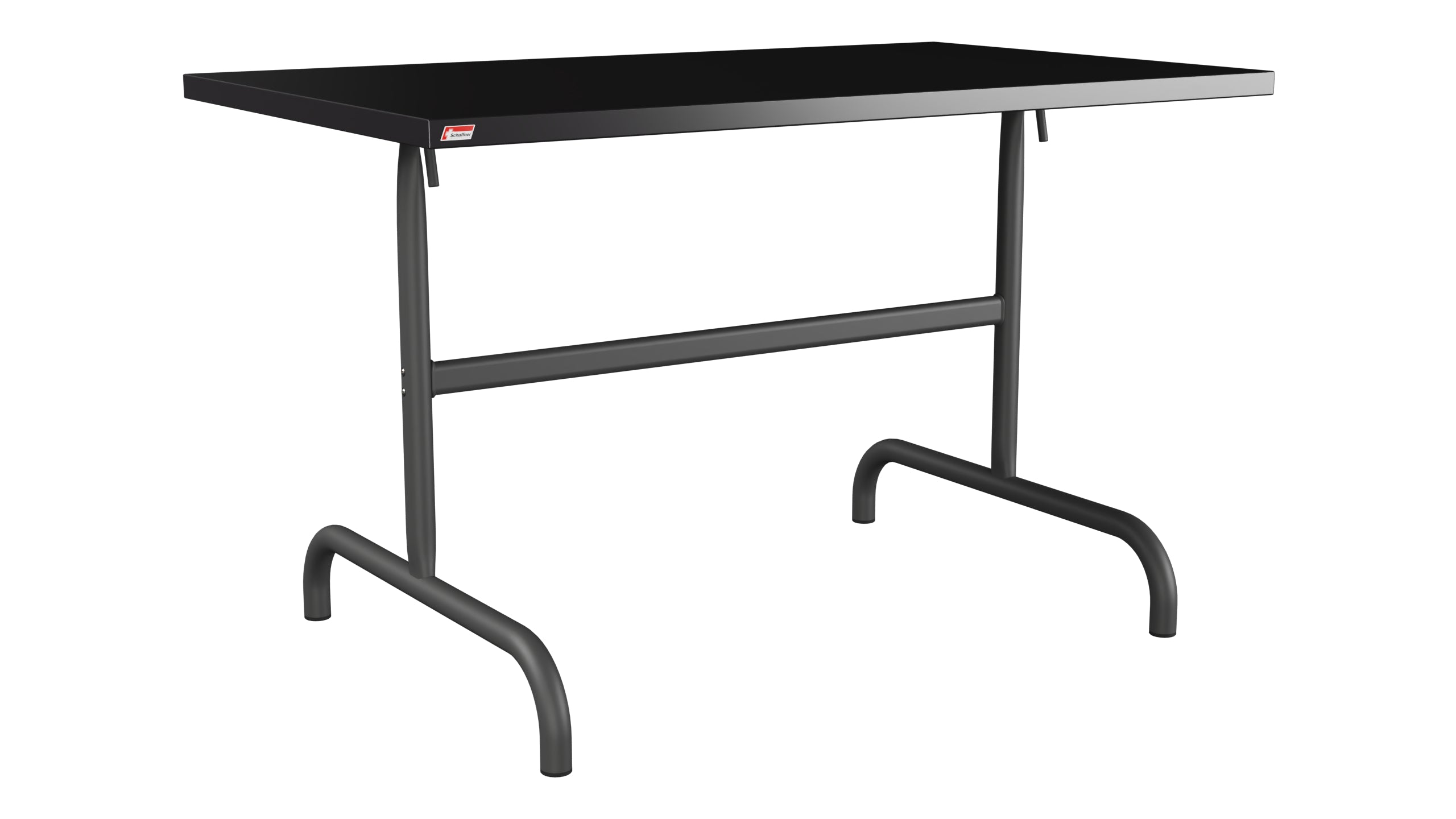 Säntis Metall-Gartentisch 117x70 klappbar in Schwarz präsentiert im Onlineshop von KAQTU Design AG. Gartentisch ist von Schaffner