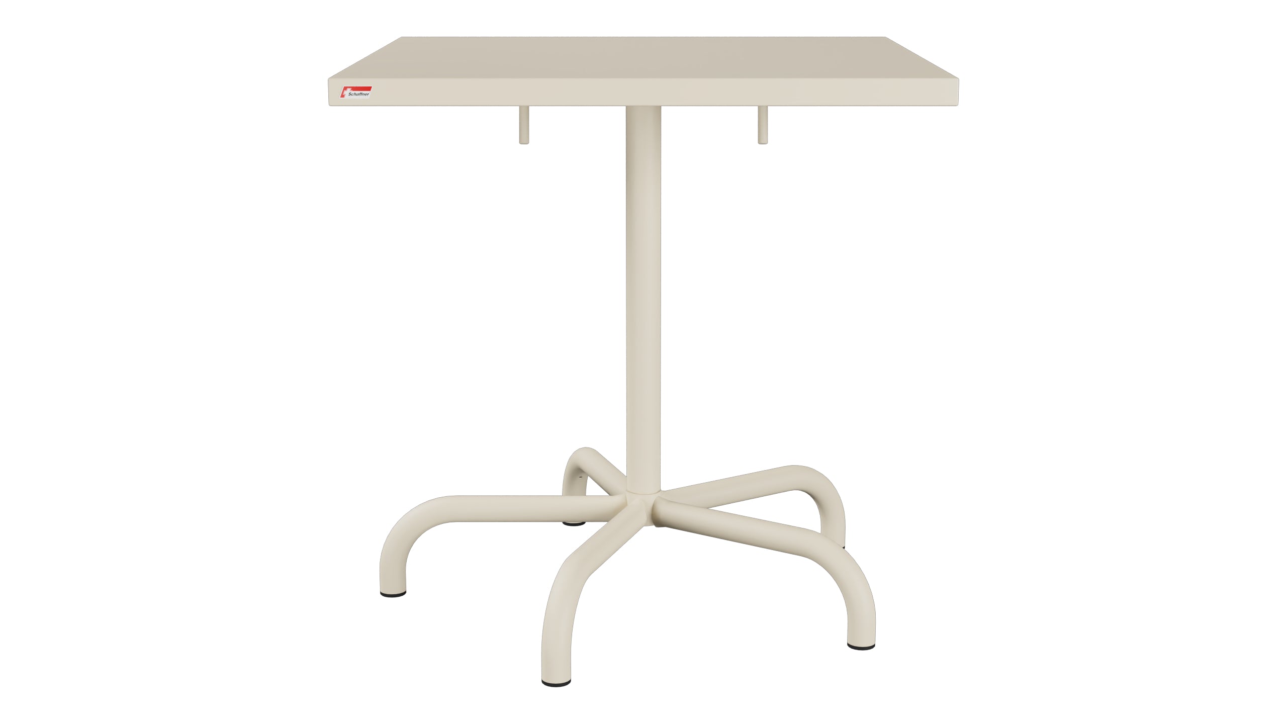 Säntis Metall-Gartentisch 70x70 klappbar in Pastellsand präsentiert im Onlineshop von KAQTU Design AG. Gartentisch ist von Schaffner