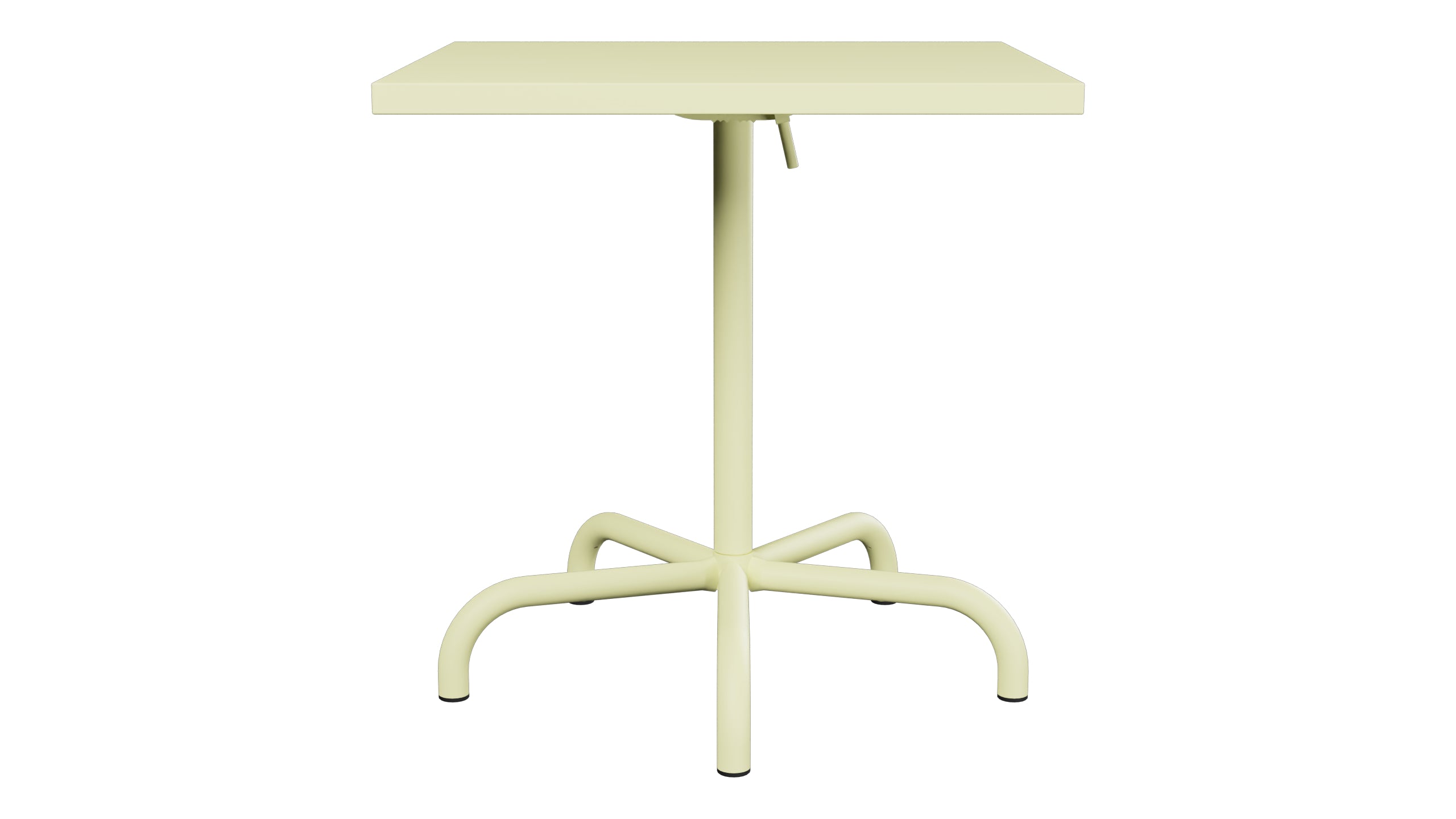 Säntis Metall-Gartentisch 70x70 klappbar in Buchsbaumgelb präsentiert im Onlineshop von KAQTU Design AG. Gartentisch ist von Schaffner
