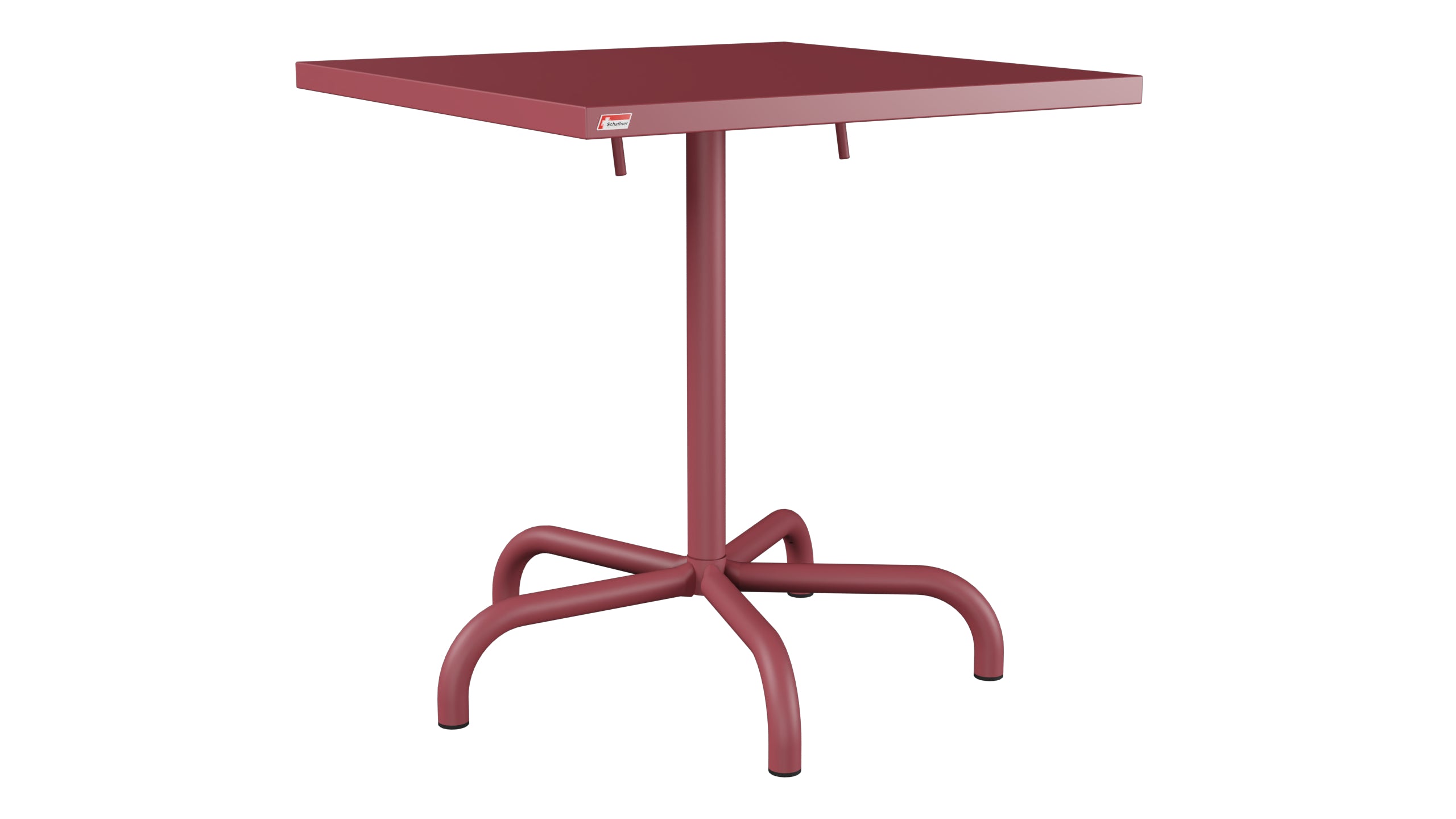 Säntis Metall-Gartentisch 70x70 klappbar in Bordeaux präsentiert im Onlineshop von KAQTU Design AG. Gartentisch ist von Schaffner