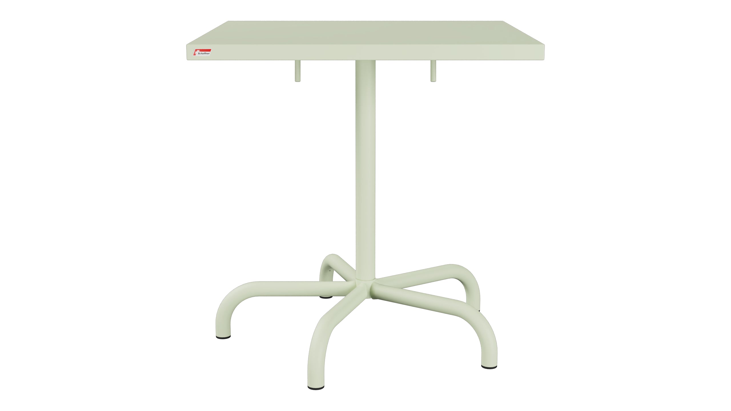 Säntis Metall-Gartentisch 70x70 klappbar in Pastellgrün präsentiert im Onlineshop von KAQTU Design AG. Gartentisch ist von Schaffner