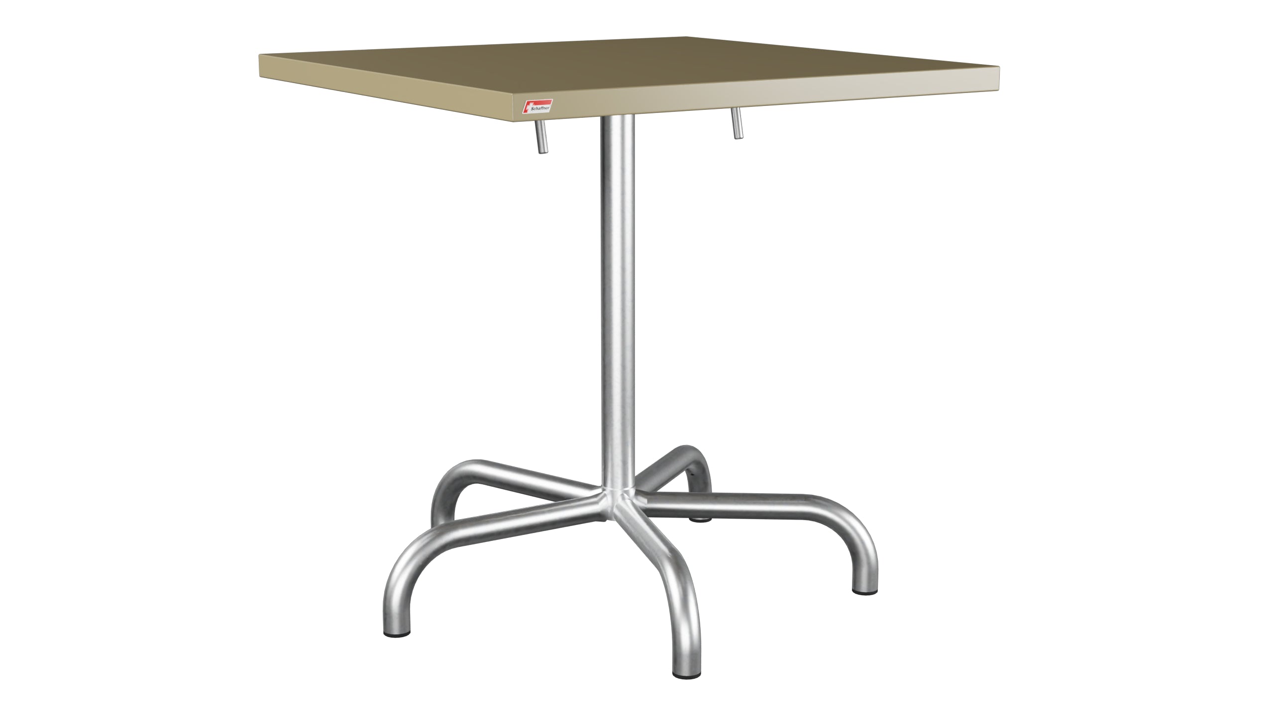 Säntis Metall-Gartentisch 70x70 klappbar in Champagner präsentiert im Onlineshop von KAQTU Design AG. Gartentisch ist von Schaffner