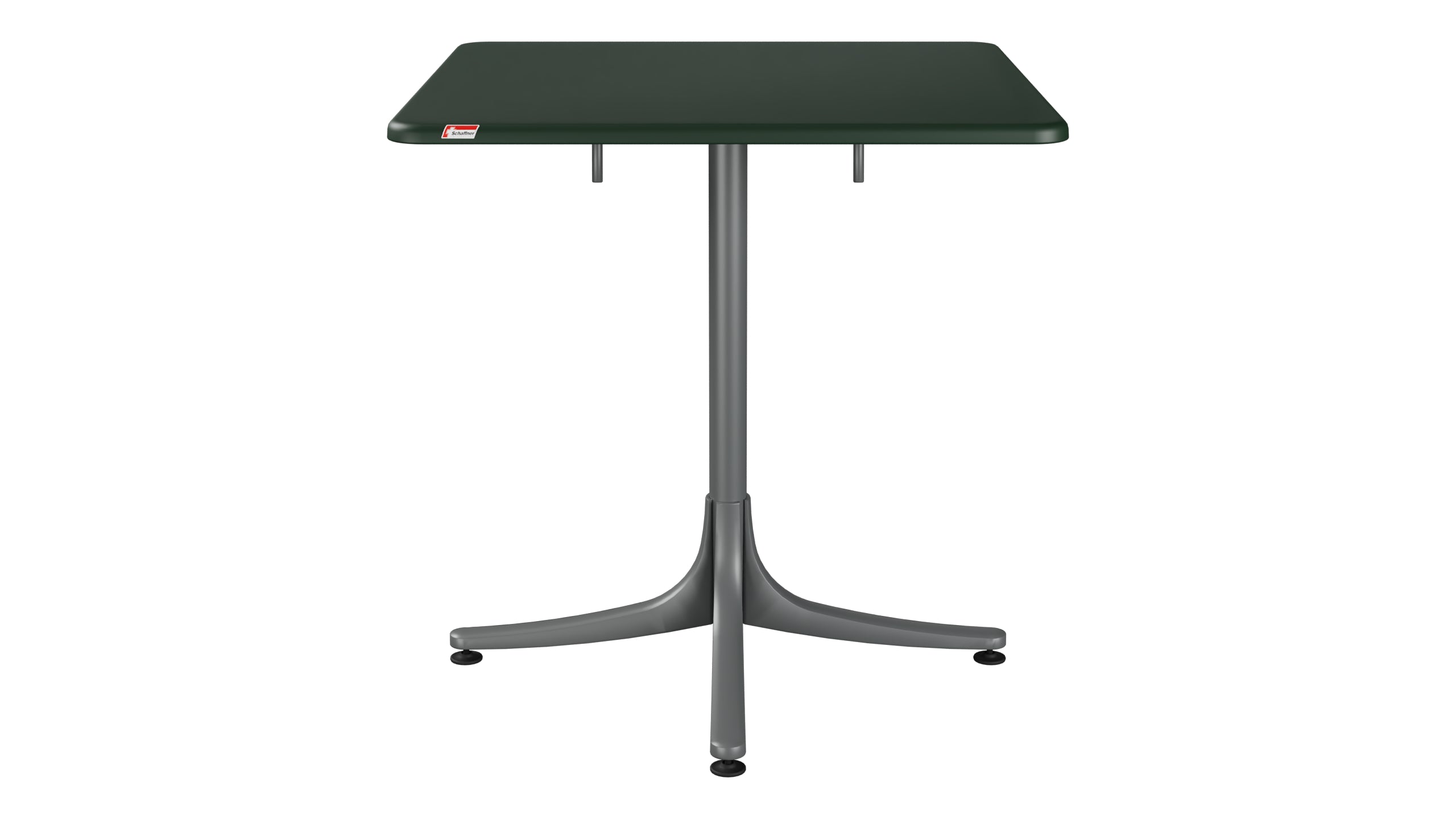 Schaffhausen Glasfaser-Gartentisch 70x70 klappbar in Tannengrün präsentiert im Onlineshop von KAQTU Design AG. Gartentisch ist von Schaffner