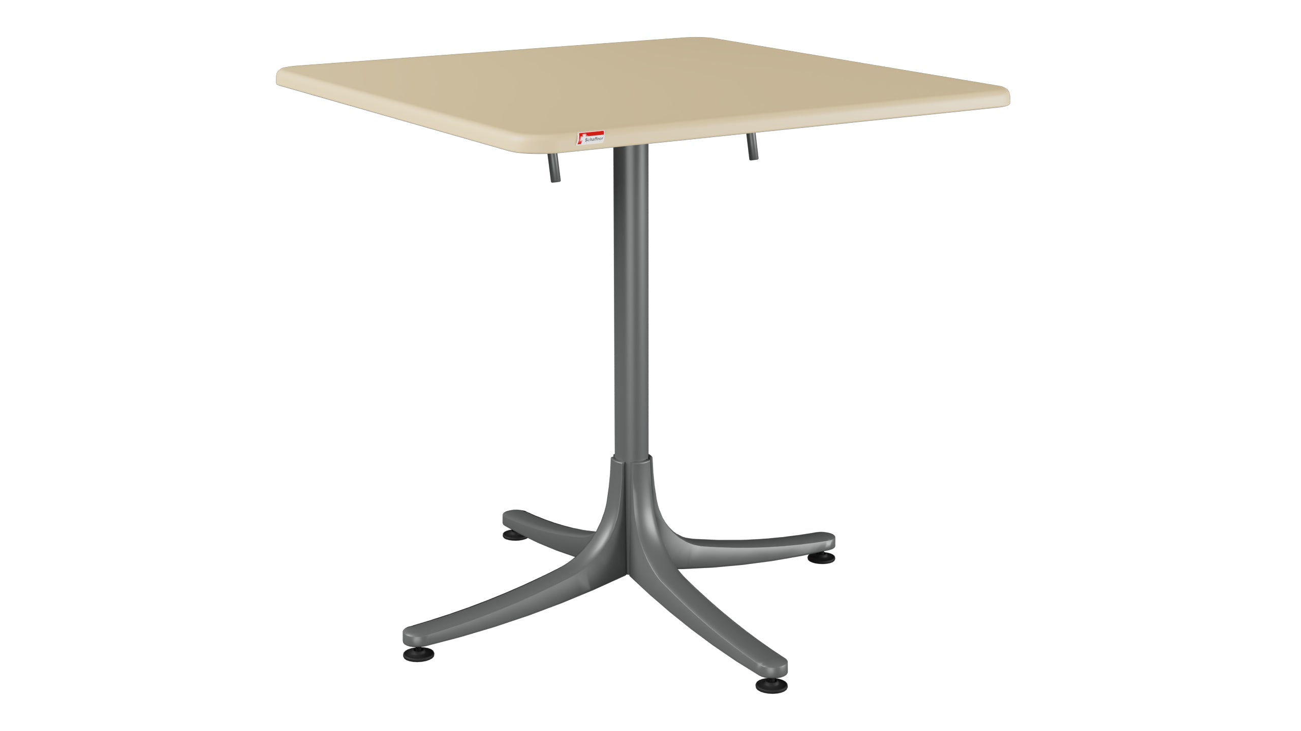 Schaffhausen Glasfaser-Gartentisch 70x70 klappbar in Pastellbraun präsentiert im Onlineshop von KAQTU Design AG. Gartentisch ist von Schaffner