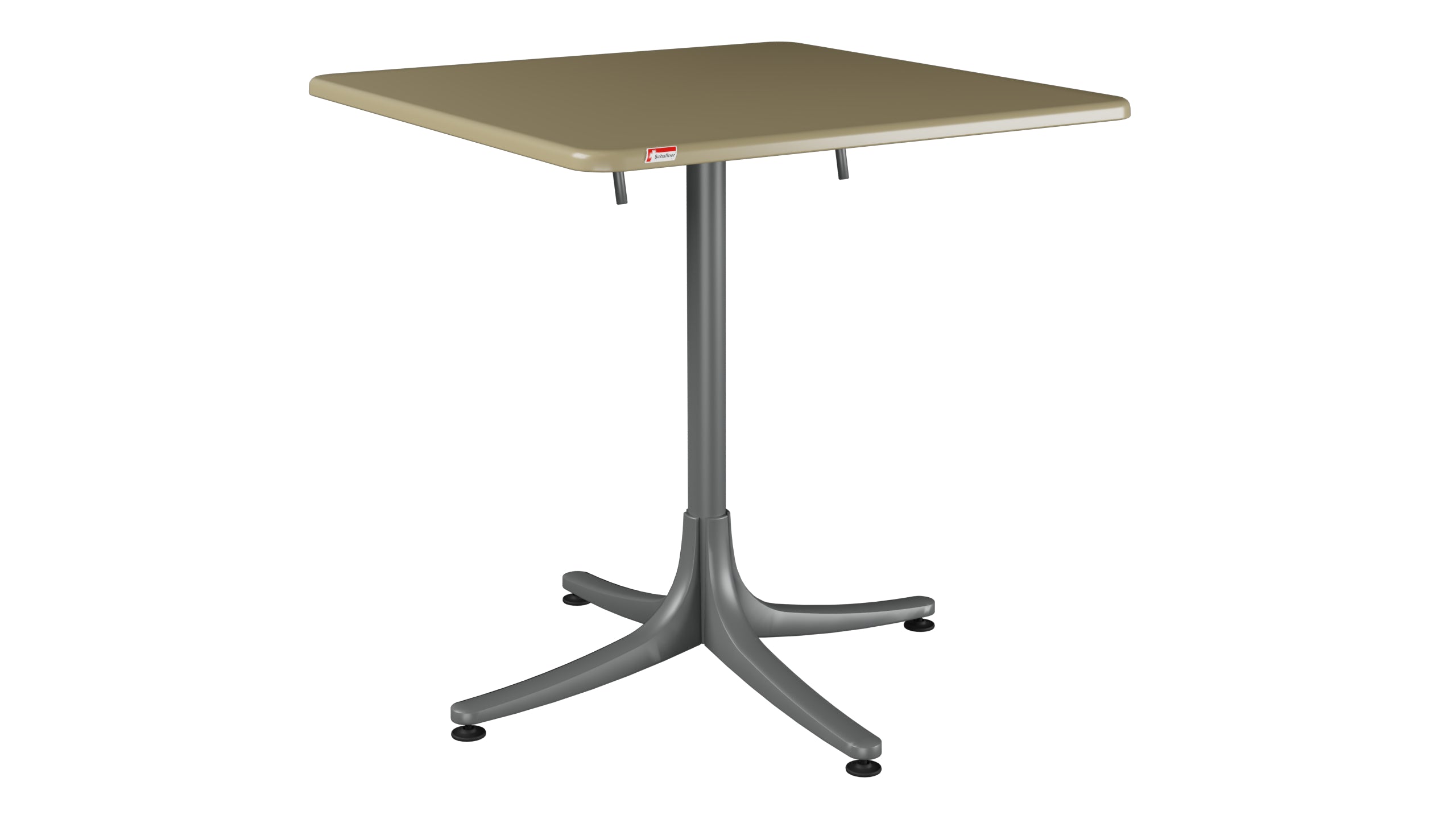Schaffhausen Glasfaser-Gartentisch 70x70 klappbar in Champagner präsentiert im Onlineshop von KAQTU Design AG. Gartentisch ist von Schaffner