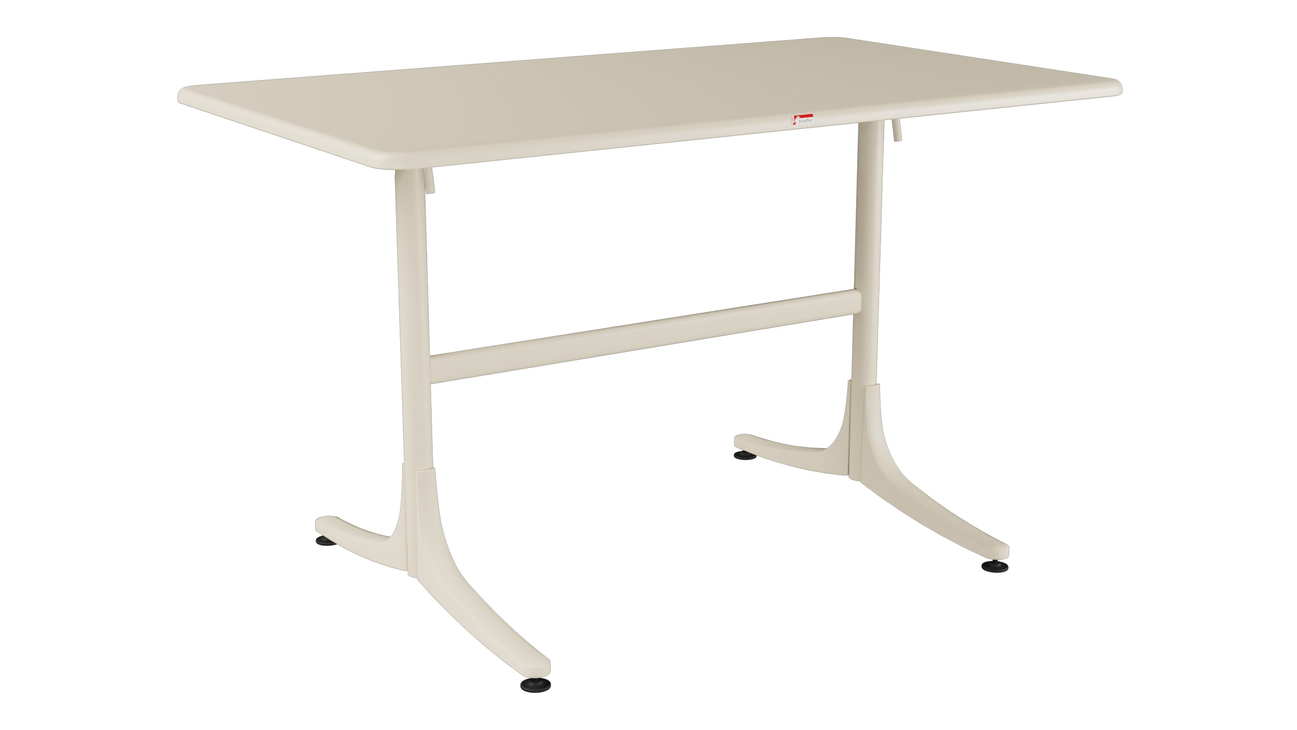 Schaffhausen Glasfaser-Gartentisch 120x70 klappbar in Pastellsand präsentiert im Onlineshop von KAQTU Design AG. Gartentisch ist von Schaffner