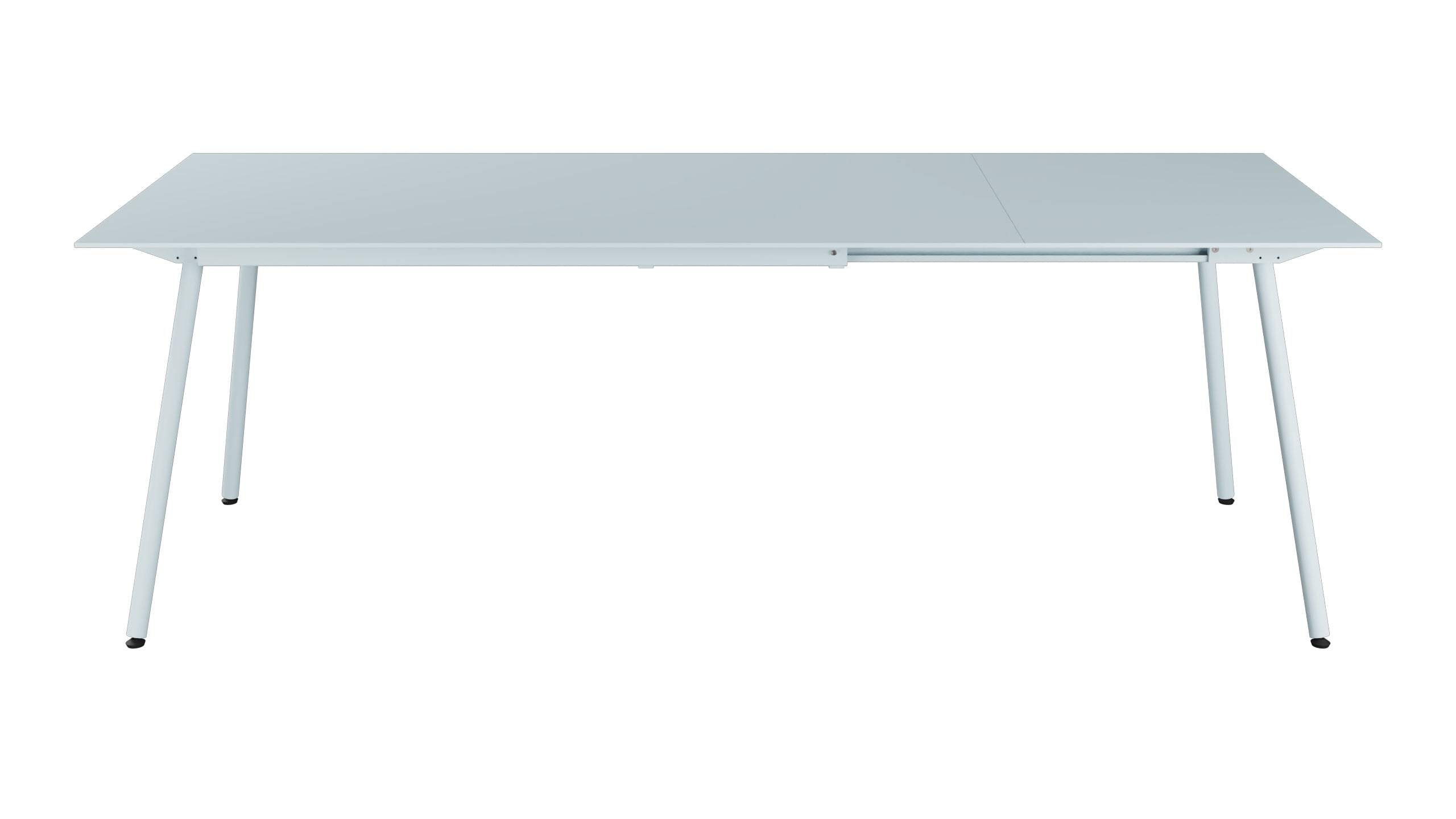 Locarno Glasfaser-Gartentisch 160/220x90 ausziehbar in Pastellblau präsentiert im Onlineshop von KAQTU Design AG. Gartentisch ist von Schaffner
