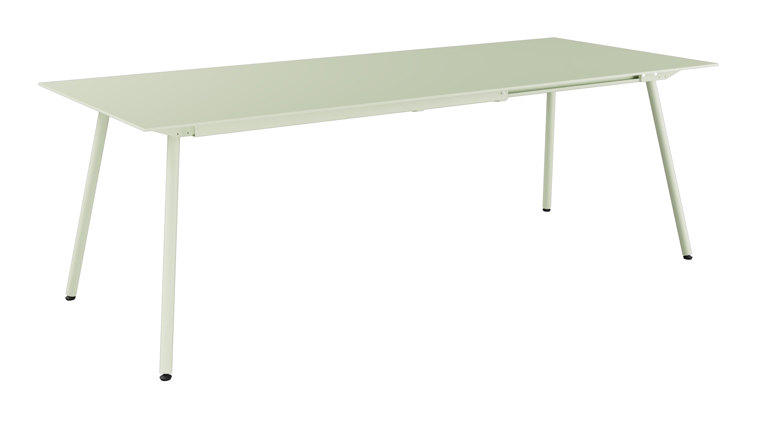 Locarno Glasfaser-Gartentisch 160/220x90 ausziehbar in Pastellgrün präsentiert im Onlineshop von KAQTU Design AG. Gartentisch ist von Schaffner