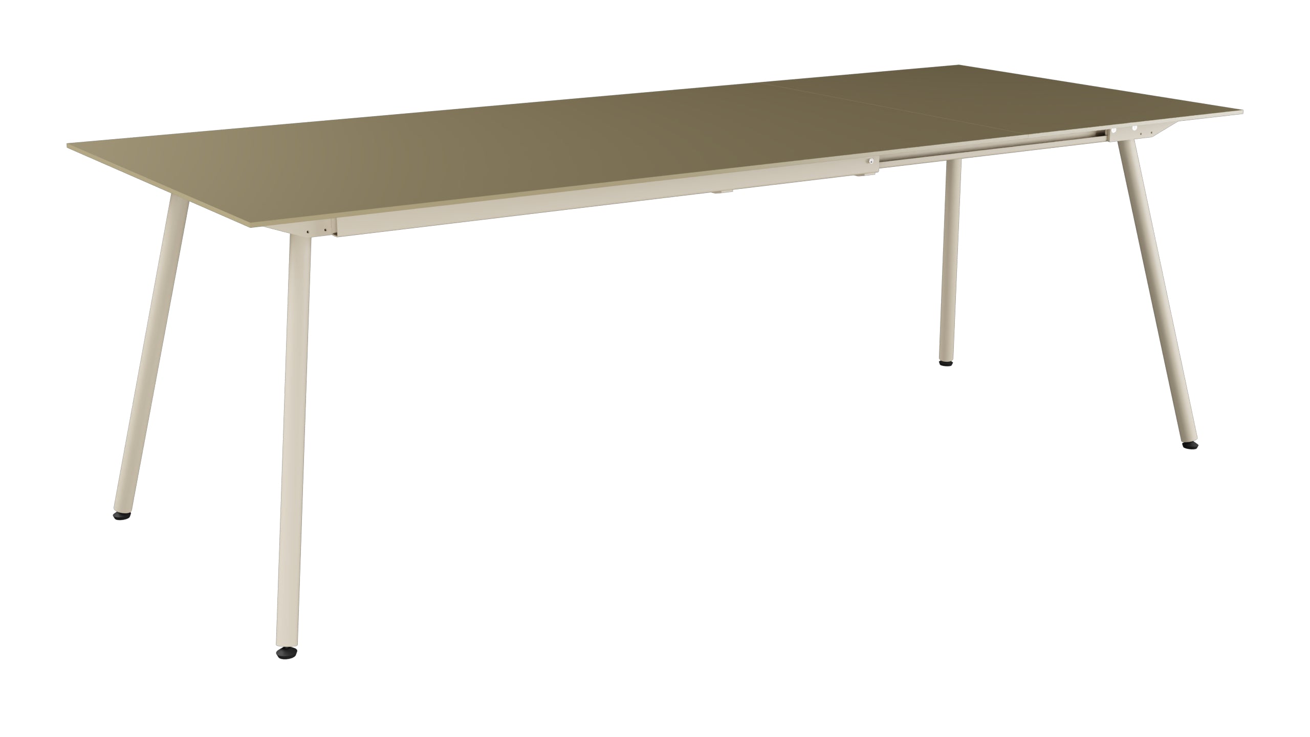Locarno Glasfaser-Gartentisch 160/220x90 ausziehbar in Champagner präsentiert im Onlineshop von KAQTU Design AG. Gartentisch ist von Schaffner