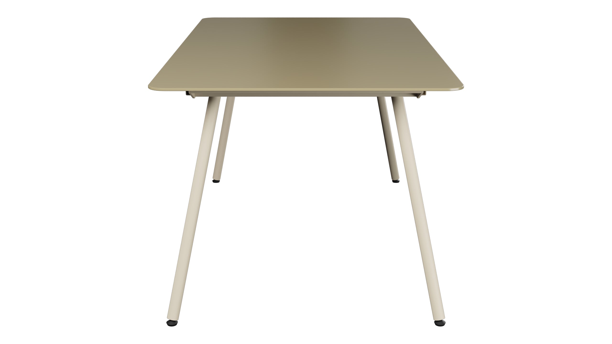 Locarno Glasfaser-Gartentisch 160x90 gerundete Ecken in Champagner präsentiert im Onlineshop von KAQTU Design AG. Gartentisch ist von Schaffner
