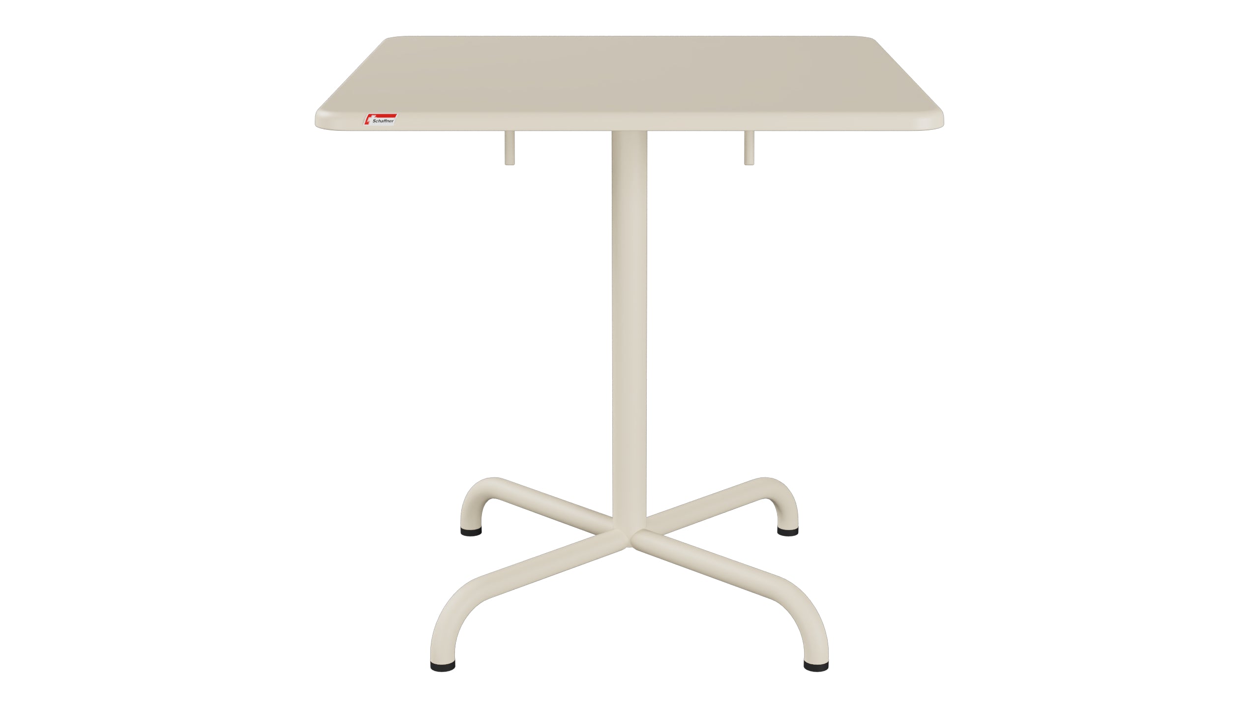 Davos Glasfaser-Gartentisch 70x70 klappbar in Pastellsand präsentiert im Onlineshop von KAQTU Design AG. Gartentisch ist von Schaffner