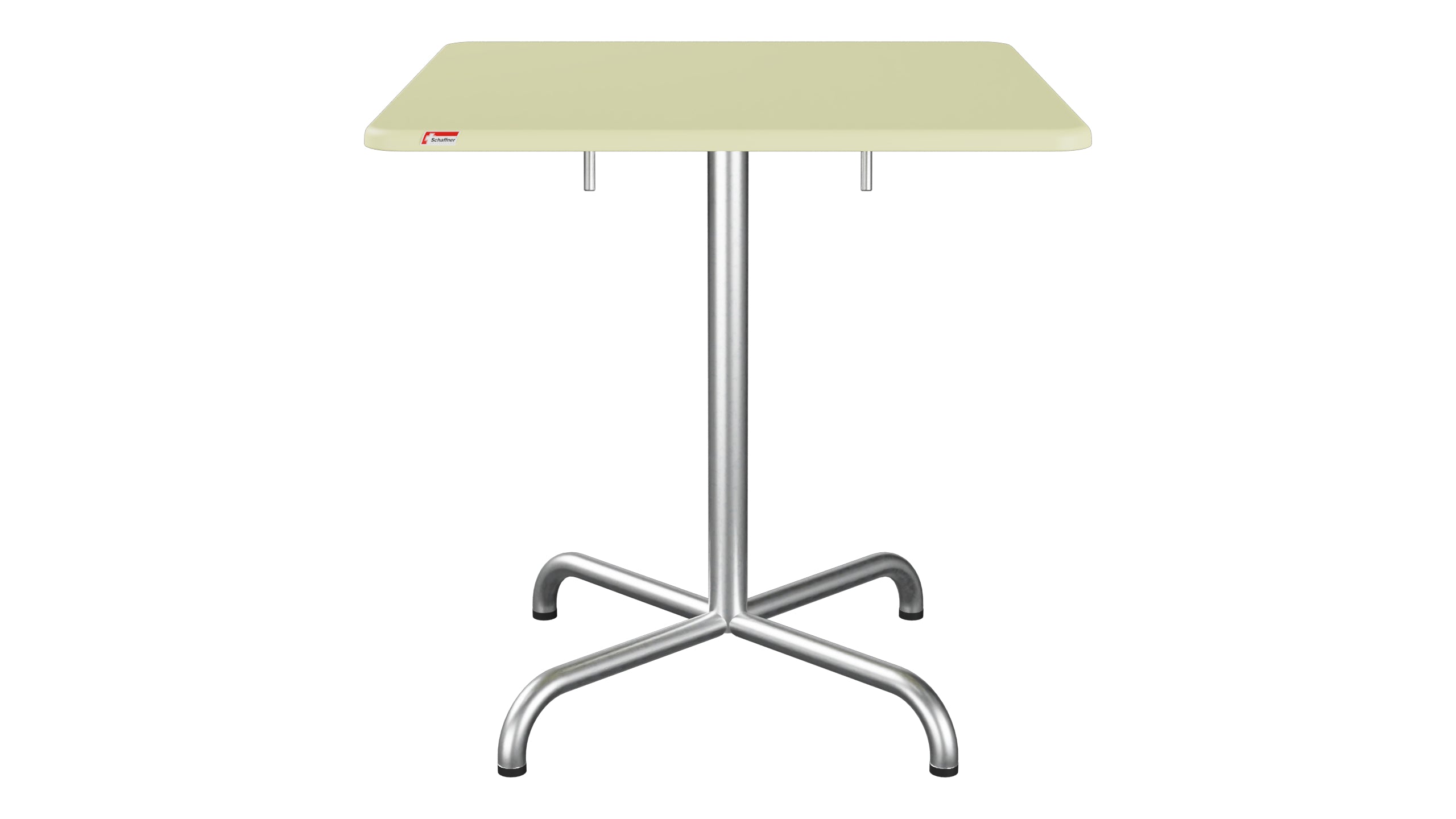 Davos Glasfaser-Gartentisch 70x70 klappbar in Buchsbaumgelb präsentiert im Onlineshop von KAQTU Design AG. Gartentisch ist von Schaffner