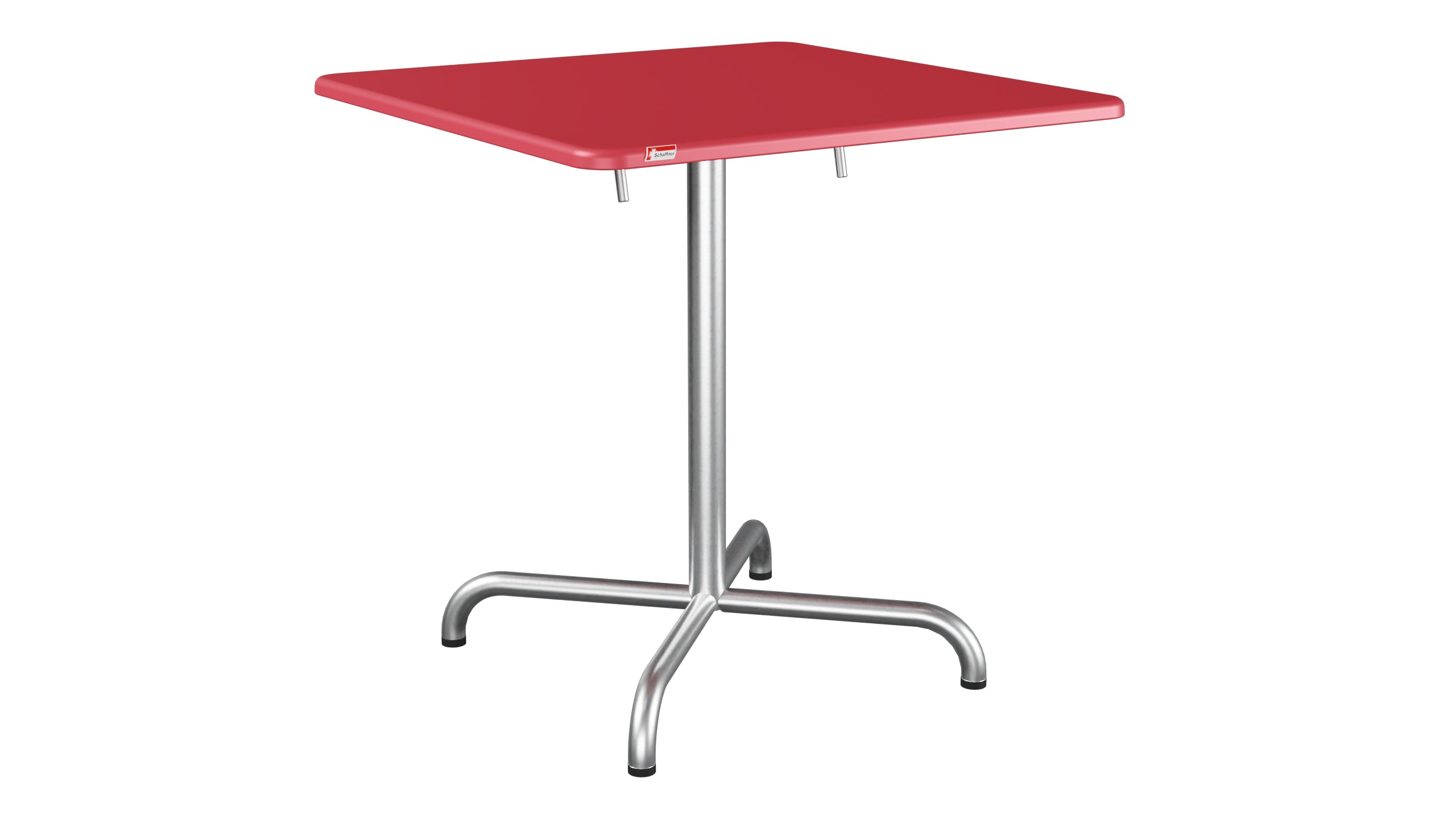 Davos Glasfaser-Gartentisch 70x70 klappbar in Ahornrot präsentiert im Onlineshop von KAQTU Design AG. Gartentisch ist von Schaffner