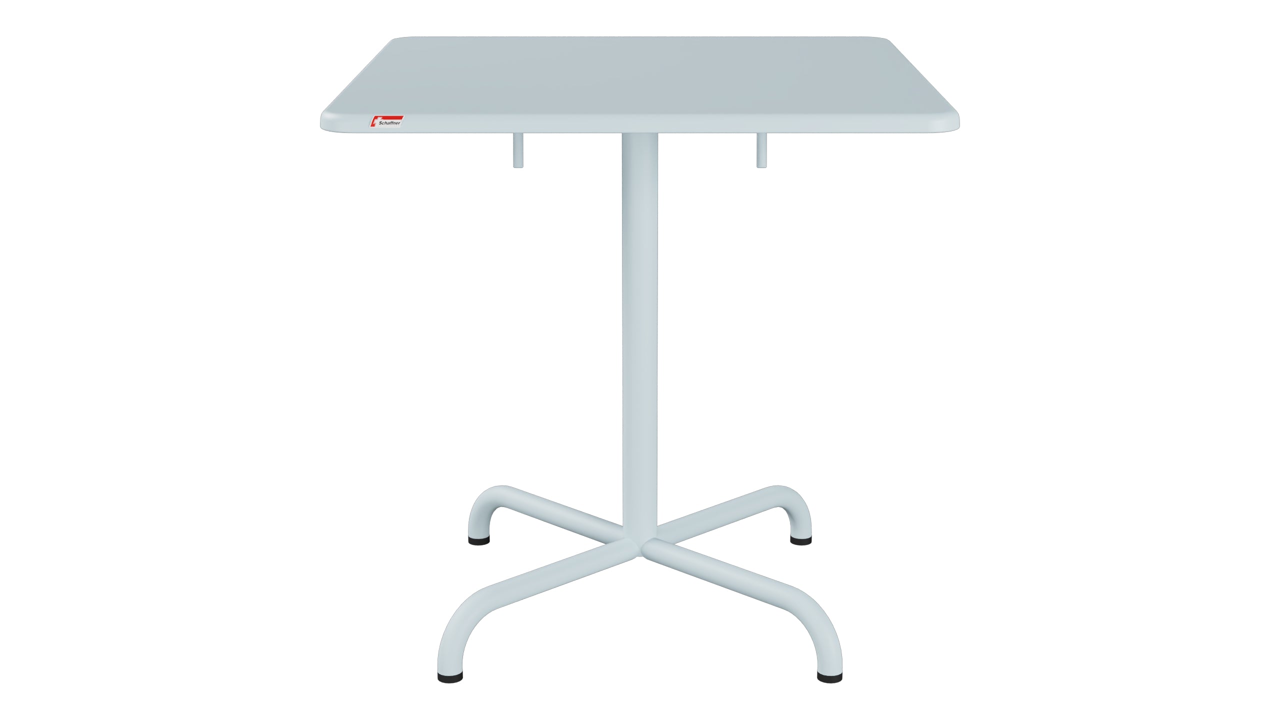 Davos Glasfaser-Gartentisch 70x70 klappbar in Pastellblau präsentiert im Onlineshop von KAQTU Design AG. Gartentisch ist von Schaffner