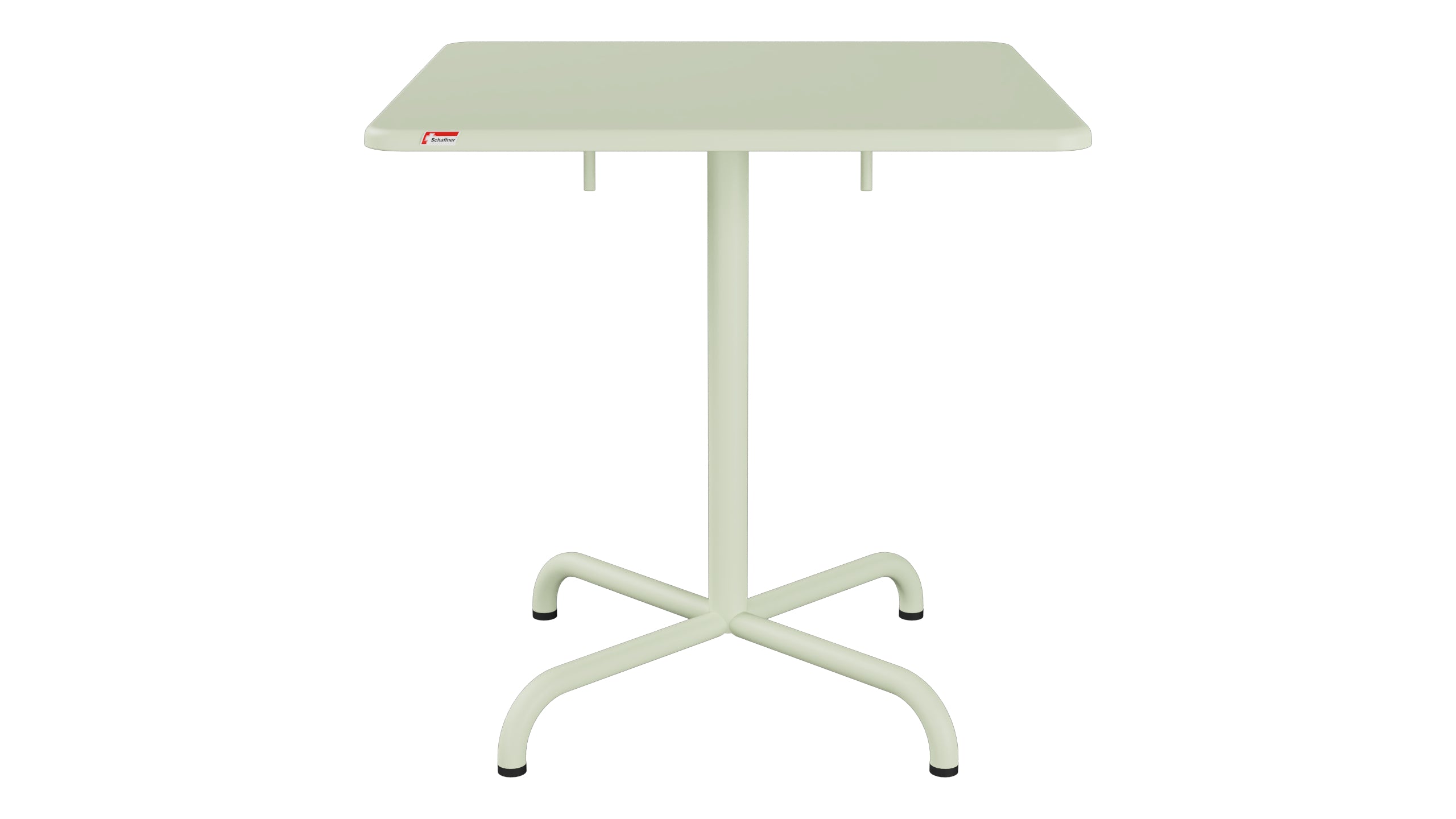Davos Glasfaser-Gartentisch 70x70 klappbar in Pastellgrün präsentiert im Onlineshop von KAQTU Design AG. Gartentisch ist von Schaffner