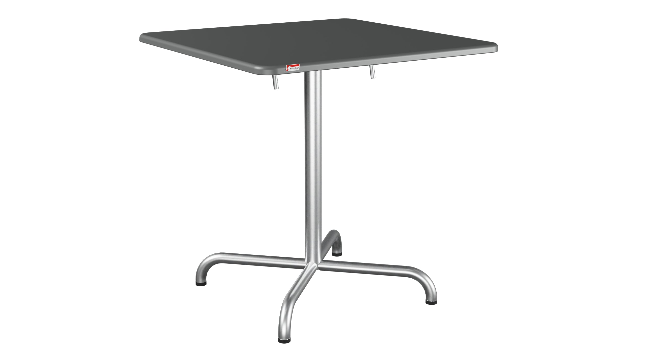 Davos Glasfaser-Gartentisch 70x70 klappbar in Graphit präsentiert im Onlineshop von KAQTU Design AG. Gartentisch ist von Schaffner
