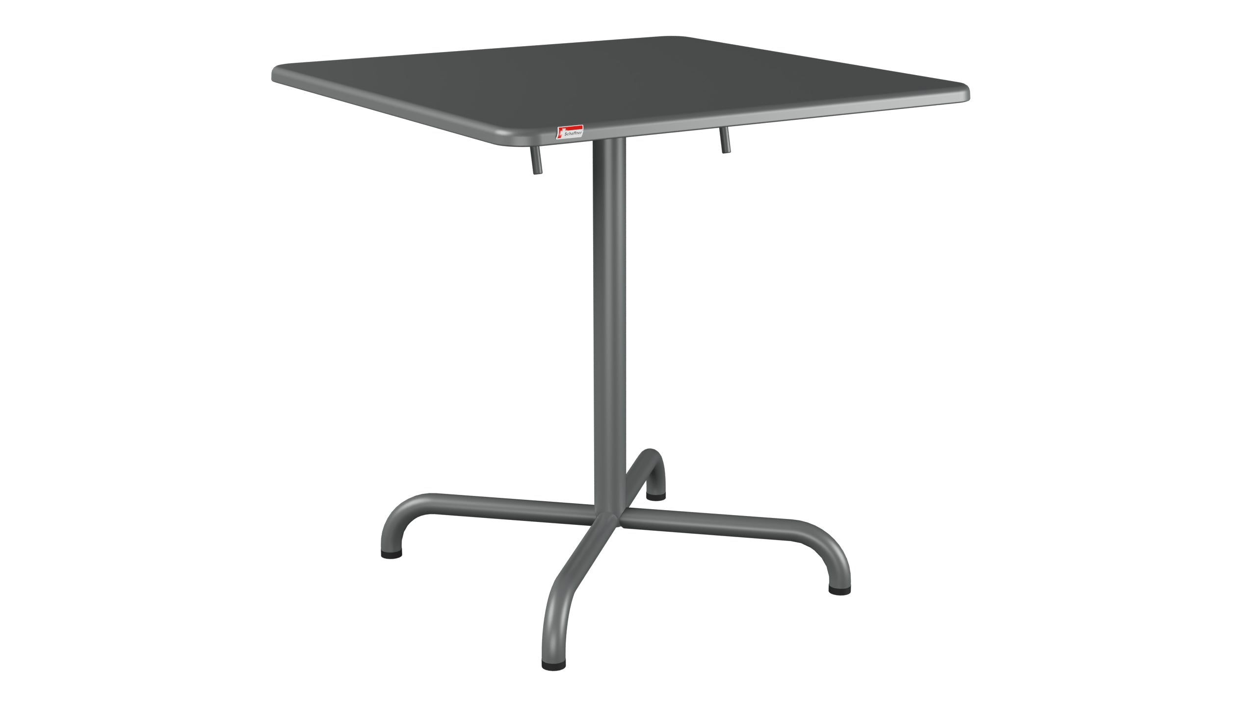 Davos Glasfaser-Gartentisch 70x70 klappbar in Graphit präsentiert im Onlineshop von KAQTU Design AG. Gartentisch ist von Schaffner