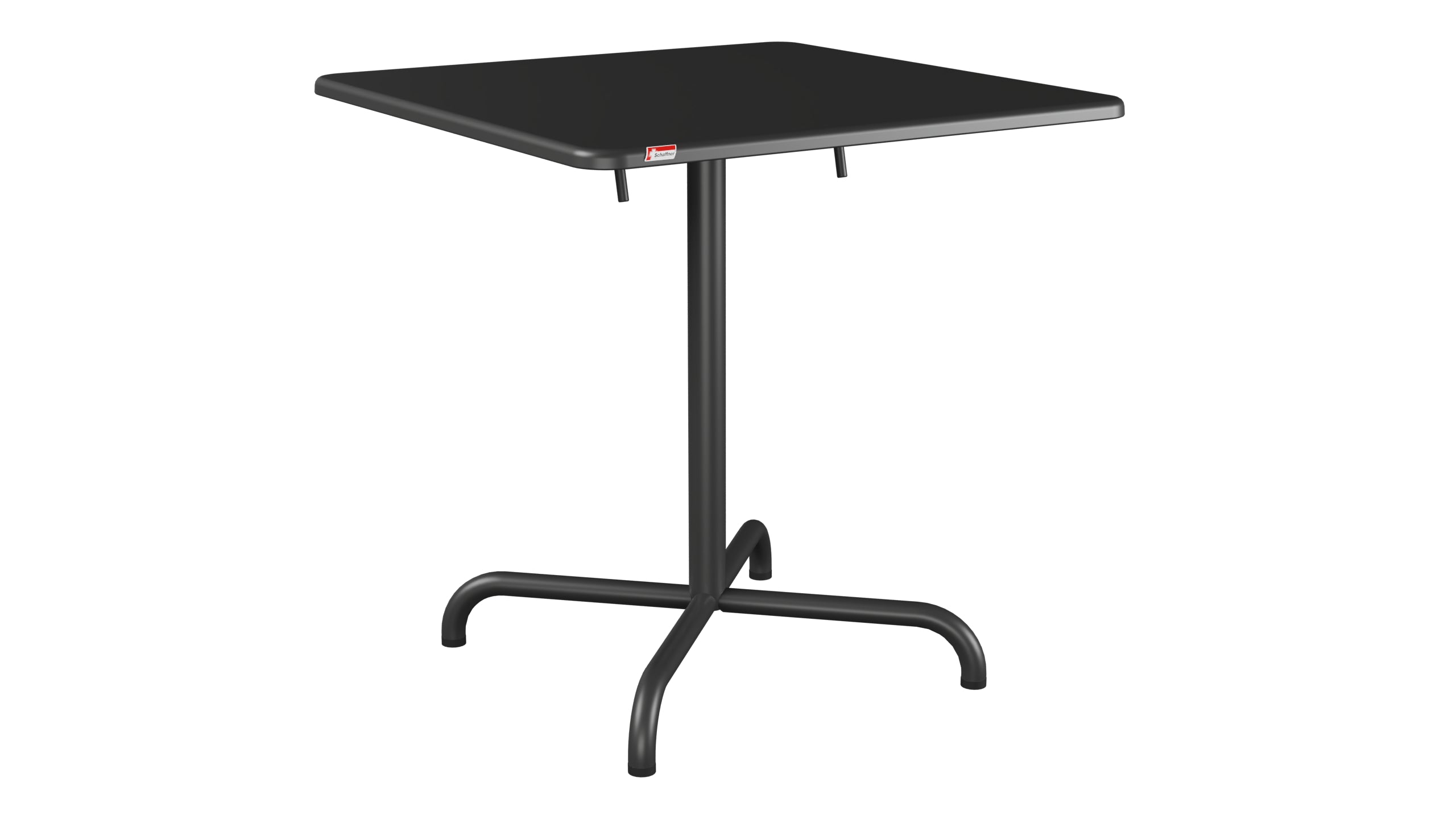 Davos Glasfaser-Gartentisch 70x70 klappbar in Anthrazit präsentiert im Onlineshop von KAQTU Design AG. Gartentisch ist von Schaffner