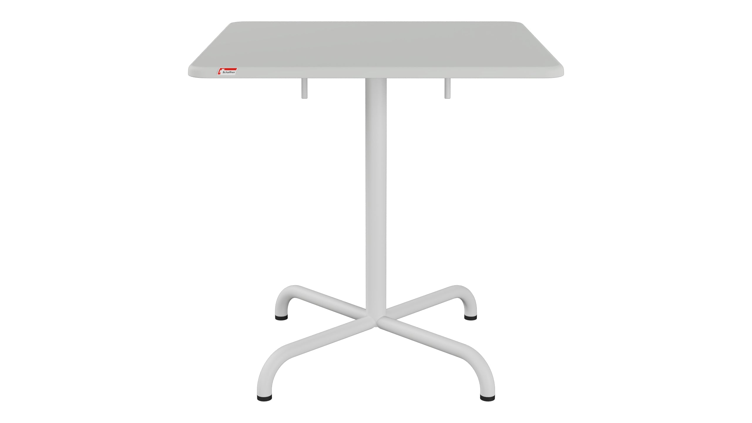 Davos Glasfaser-Gartentisch 70x70 klappbar in Alusilber präsentiert im Onlineshop von KAQTU Design AG. Gartentisch ist von Schaffner