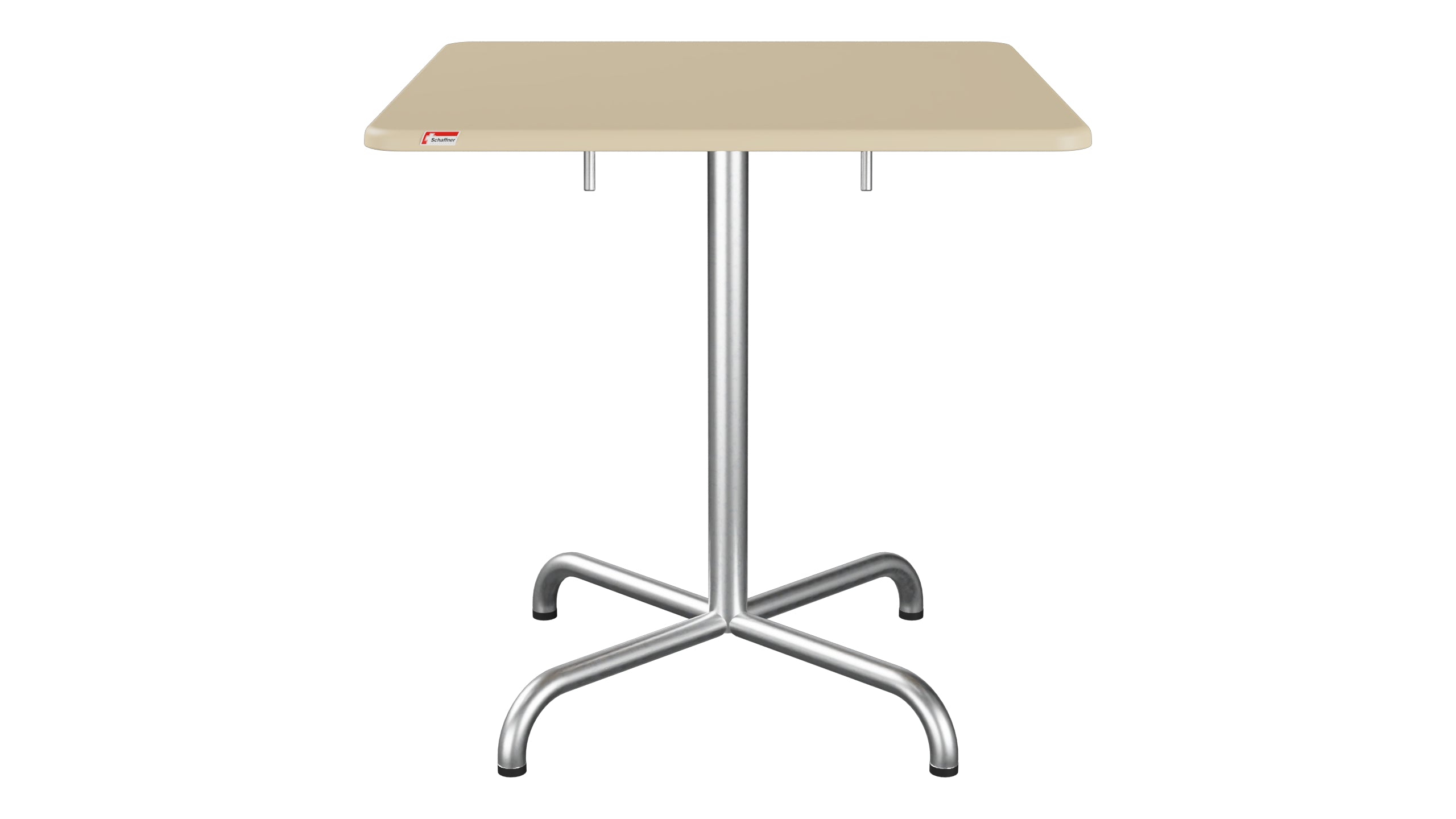 Davos Glasfaser-Gartentisch 70x70 klappbar in Pastellbraun präsentiert im Onlineshop von KAQTU Design AG. Gartentisch ist von Schaffner