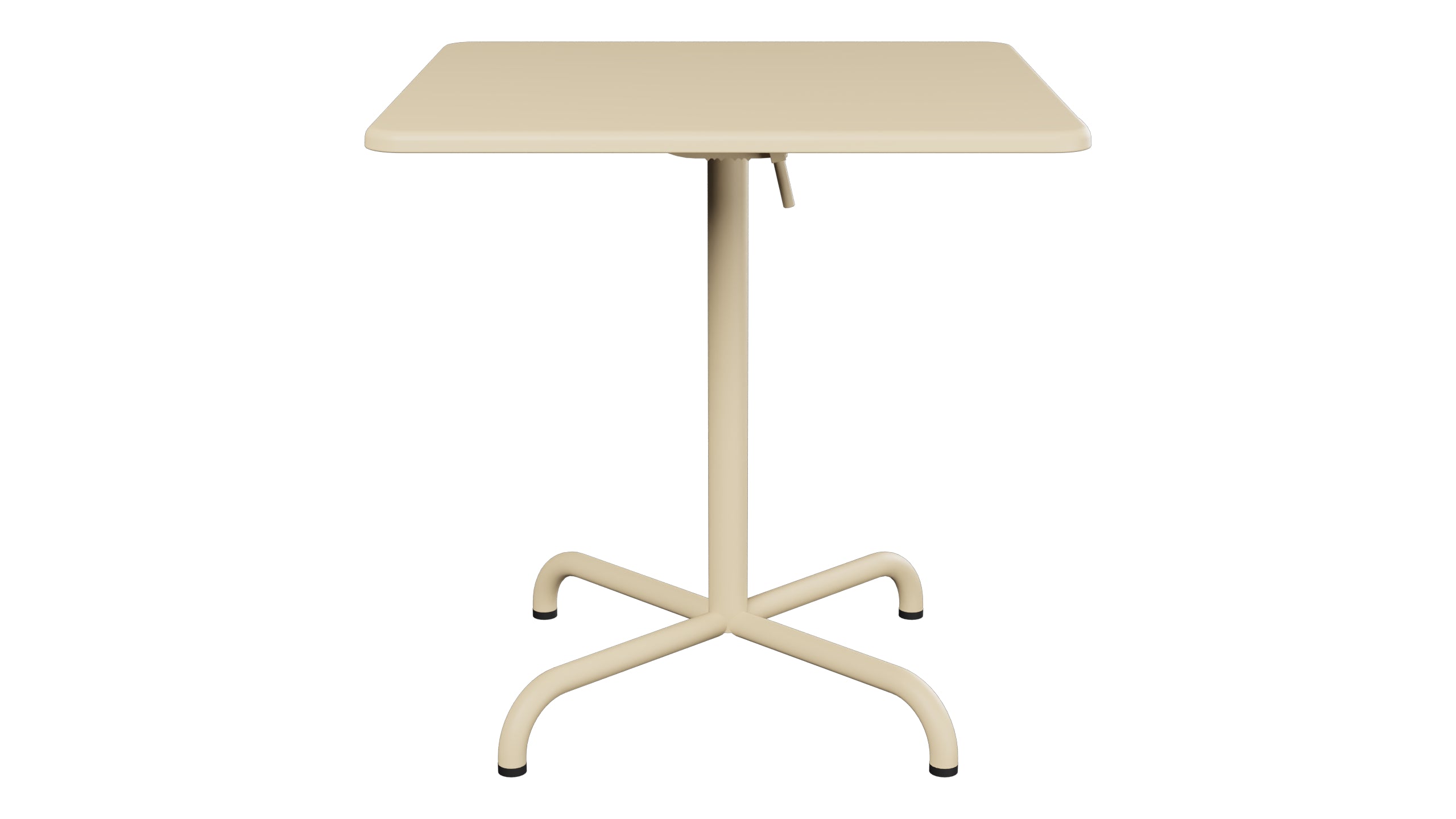 Davos Glasfaser-Gartentisch 70x70 klappbar in Pastellbraun präsentiert im Onlineshop von KAQTU Design AG. Gartentisch ist von Schaffner