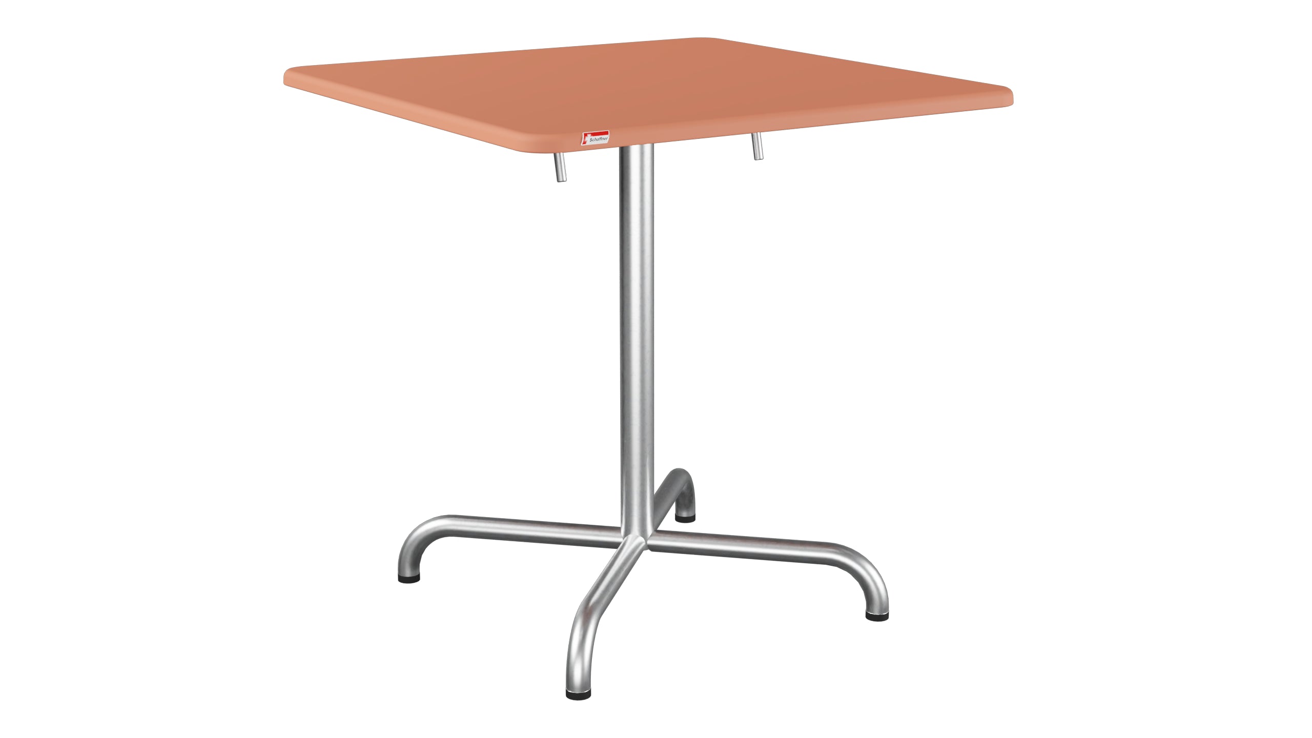 Davos Glasfaser-Gartentisch 70x70 klappbar in Pastellterracotta präsentiert im Onlineshop von KAQTU Design AG. Gartentisch ist von Schaffner