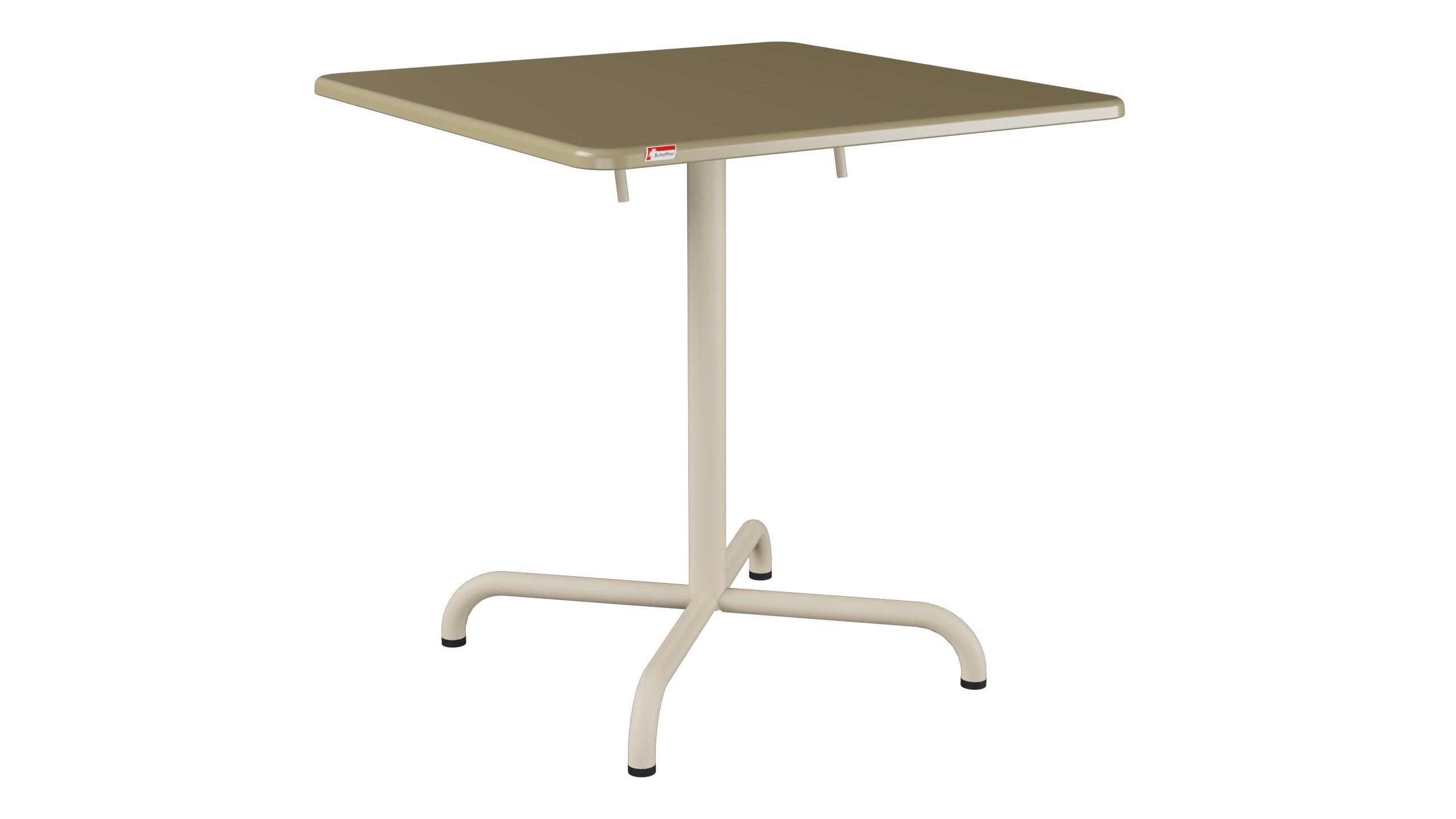 Davos Glasfaser-Gartentisch 70x70 klappbar in Champagner präsentiert im Onlineshop von KAQTU Design AG. Gartentisch ist von Schaffner