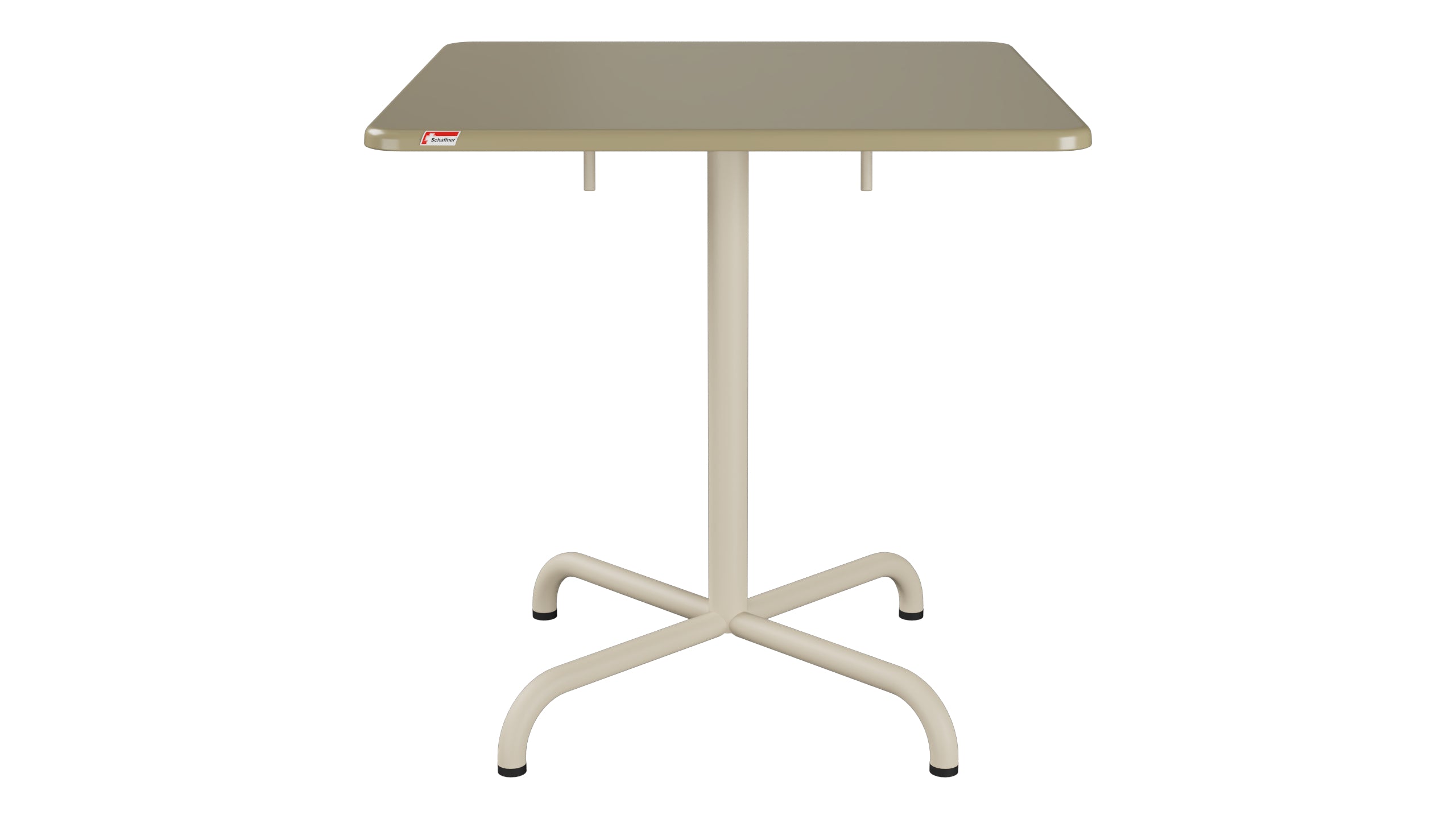 Davos Glasfaser-Gartentisch 70x70 klappbar in Champagner präsentiert im Onlineshop von KAQTU Design AG. Gartentisch ist von Schaffner
