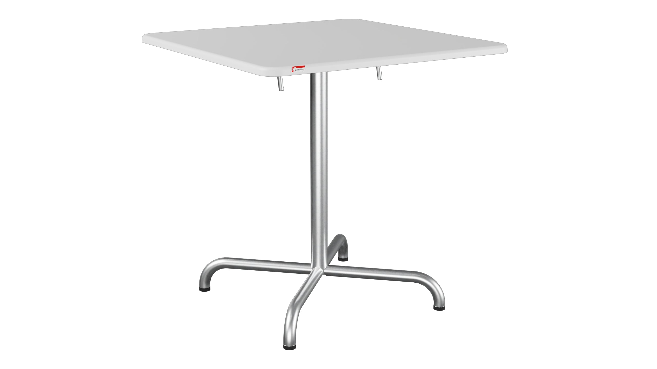 Davos Glasfaser-Gartentisch 70x70 klappbar in Weiss präsentiert im Onlineshop von KAQTU Design AG. Gartentisch ist von Schaffner