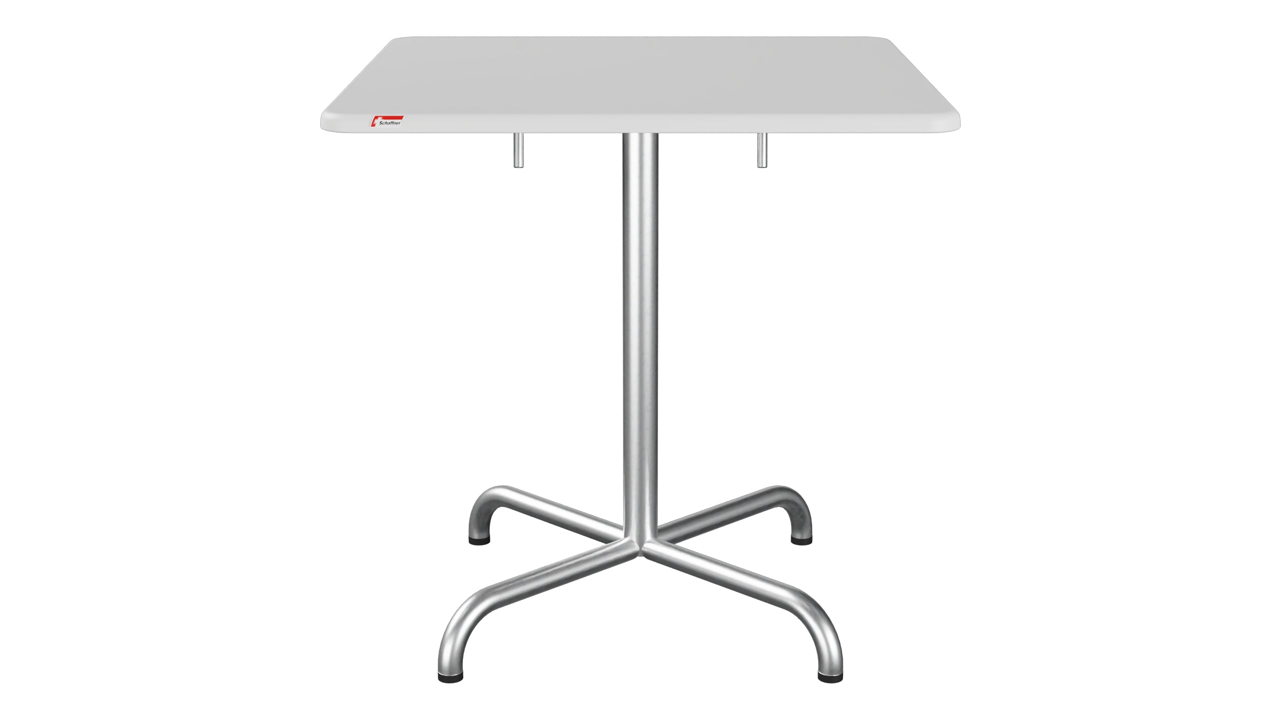 Davos Glasfaser-Gartentisch 70x70 klappbar in Weiss präsentiert im Onlineshop von KAQTU Design AG. Gartentisch ist von Schaffner