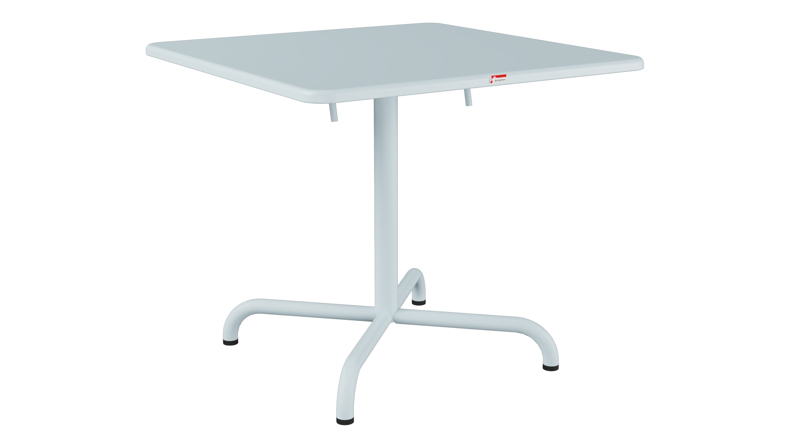 Davos Glasfaser-Salontisch 70x70 / 62 klappbar in Pastellblau präsentiert im Onlineshop von KAQTU Design AG. Beistelltisch Outdoor ist von Schaffner