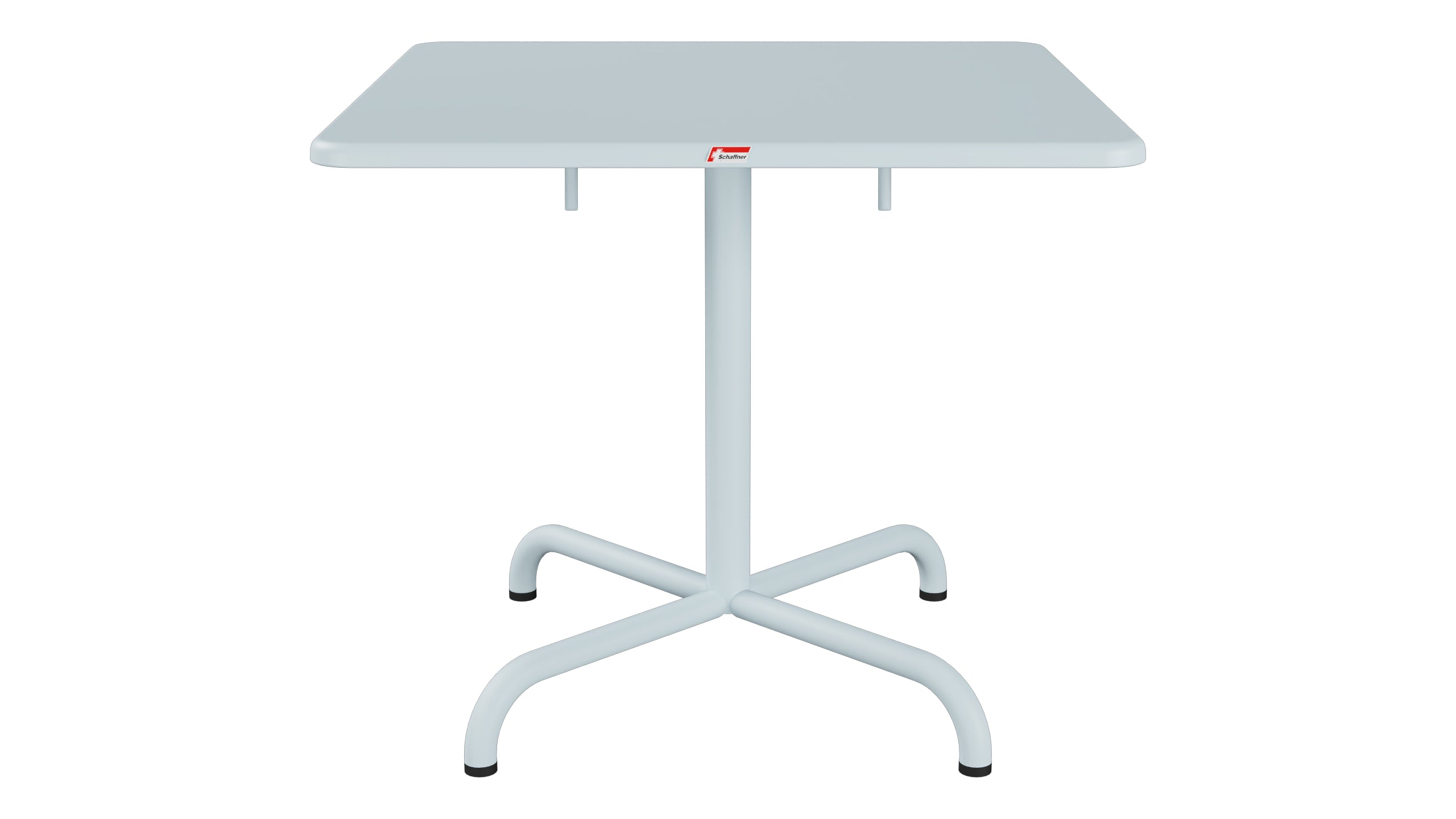 Davos Glasfaser-Salontisch 70x70 / 62 klappbar in Pastellblau präsentiert im Onlineshop von KAQTU Design AG. Beistelltisch Outdoor ist von Schaffner