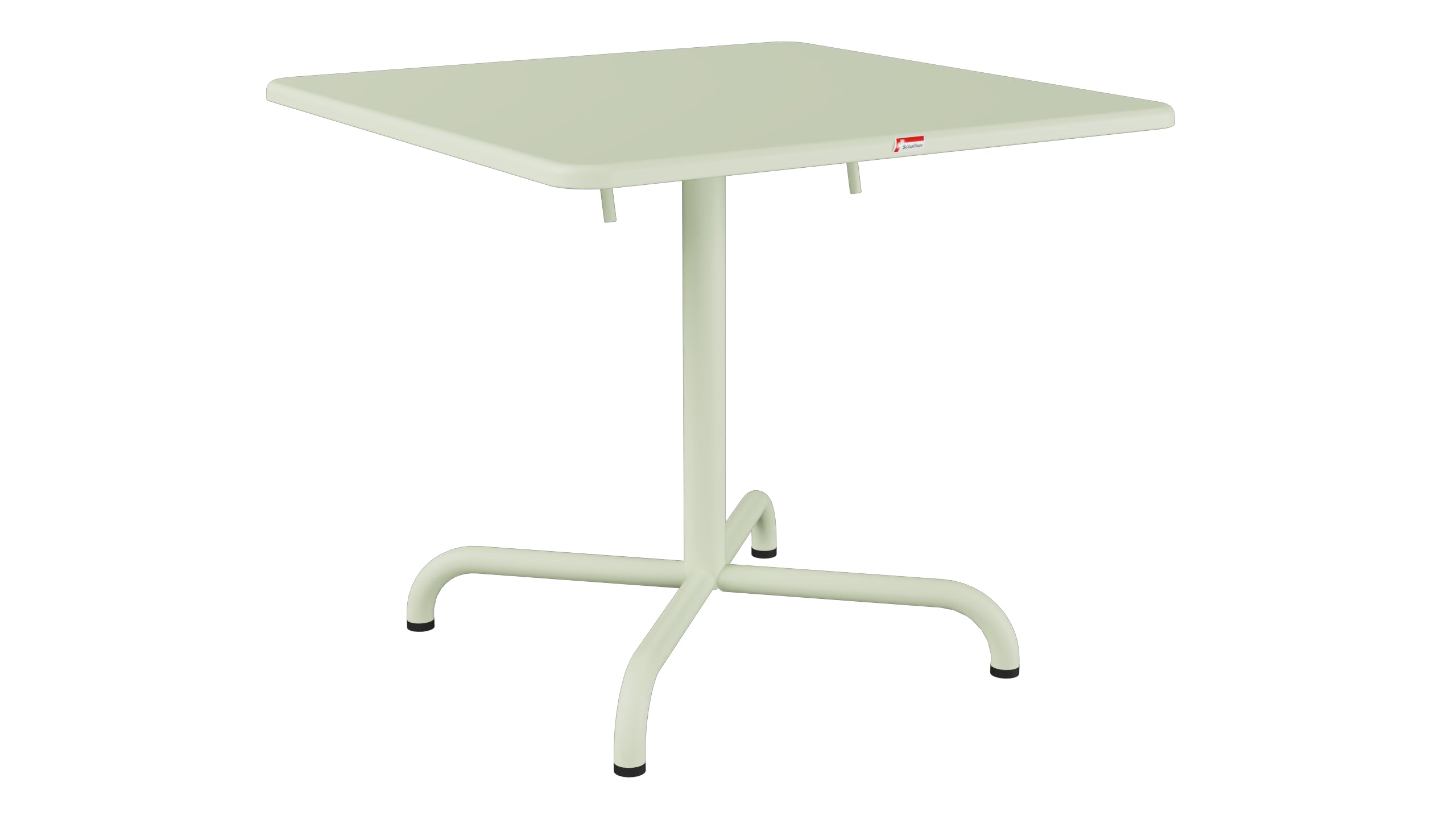 Davos Glasfaser-Salontisch 70x70 / 62 klappbar in Pastellgrün präsentiert im Onlineshop von KAQTU Design AG. Beistelltisch Outdoor ist von Schaffner