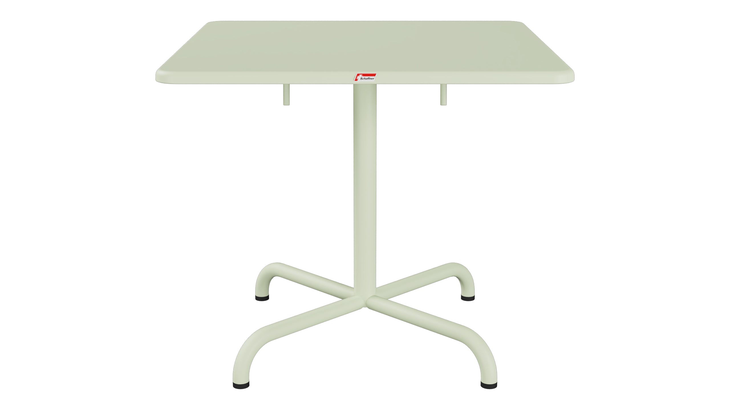 Davos Glasfaser-Salontisch 70x70 / 62 klappbar in Pastellgrün präsentiert im Onlineshop von KAQTU Design AG. Beistelltisch Outdoor ist von Schaffner