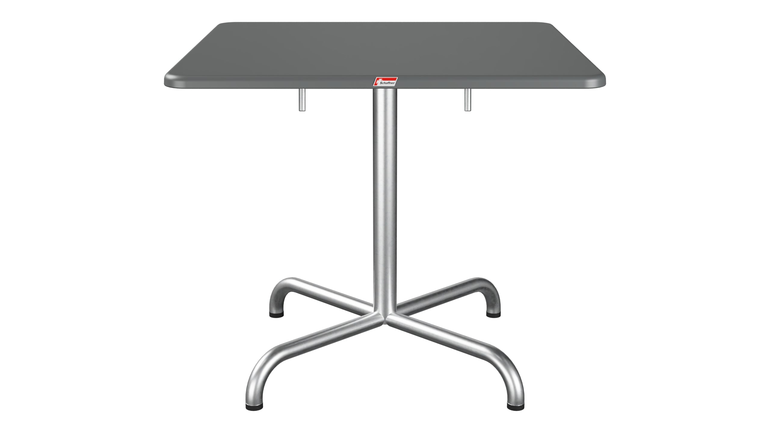 Davos Glasfaser-Salontisch 70x70 / 62 klappbar in Graphit präsentiert im Onlineshop von KAQTU Design AG. Beistelltisch Outdoor ist von Schaffner