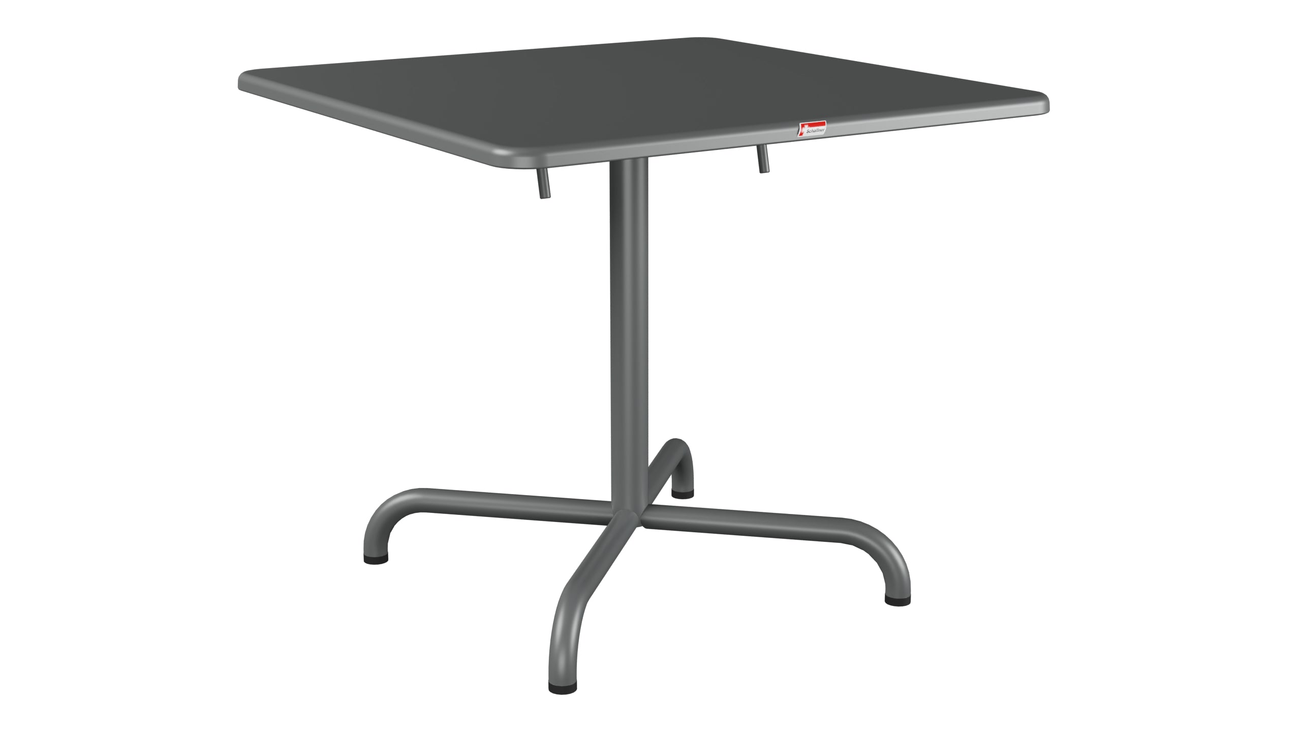 Davos Glasfaser-Salontisch 70x70 / 62 klappbar in Graphit präsentiert im Onlineshop von KAQTU Design AG. Beistelltisch Outdoor ist von Schaffner