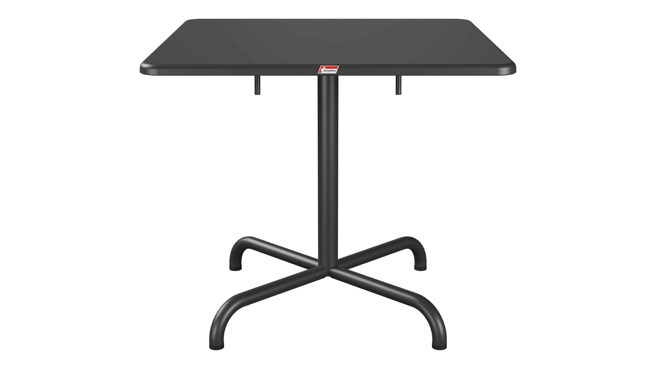 Davos Glasfaser-Salontisch 70x70 / 62 klappbar in Anthrazit präsentiert im Onlineshop von KAQTU Design AG. Beistelltisch Outdoor ist von Schaffner
