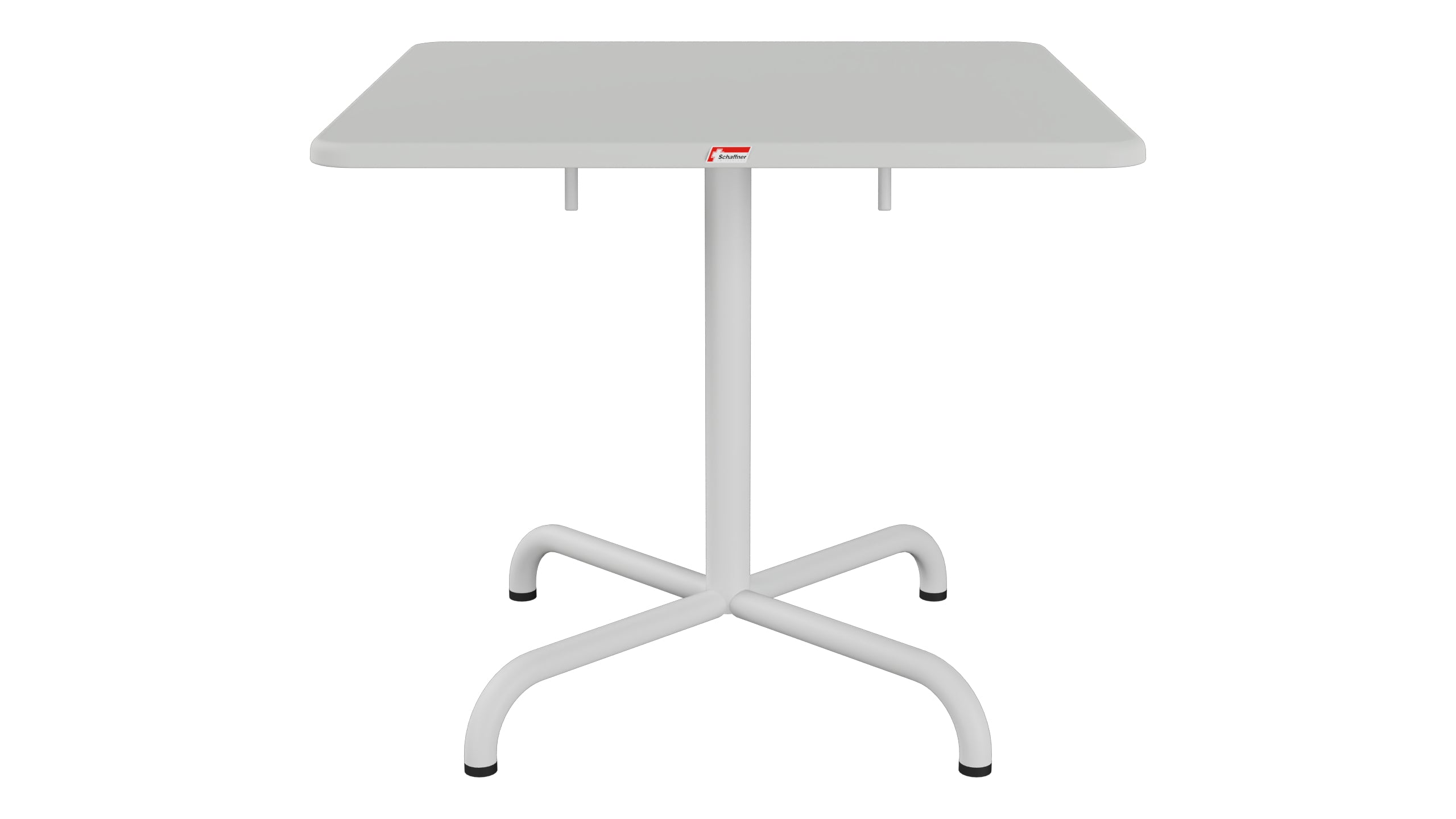 Davos Glasfaser-Salontisch 70x70 / 62 klappbar in Alusilber präsentiert im Onlineshop von KAQTU Design AG. Beistelltisch Outdoor ist von Schaffner