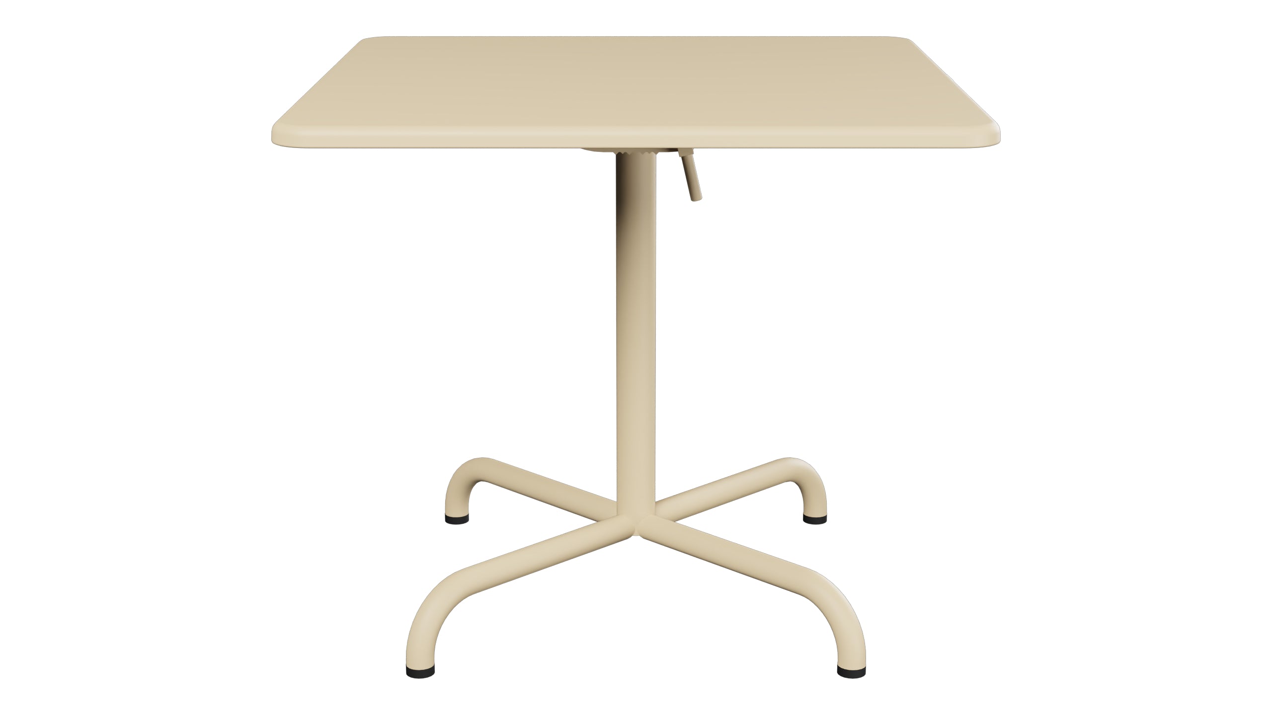 Davos Glasfaser-Salontisch 70x70 / 62 klappbar in Pastellbraun präsentiert im Onlineshop von KAQTU Design AG. Beistelltisch Outdoor ist von Schaffner