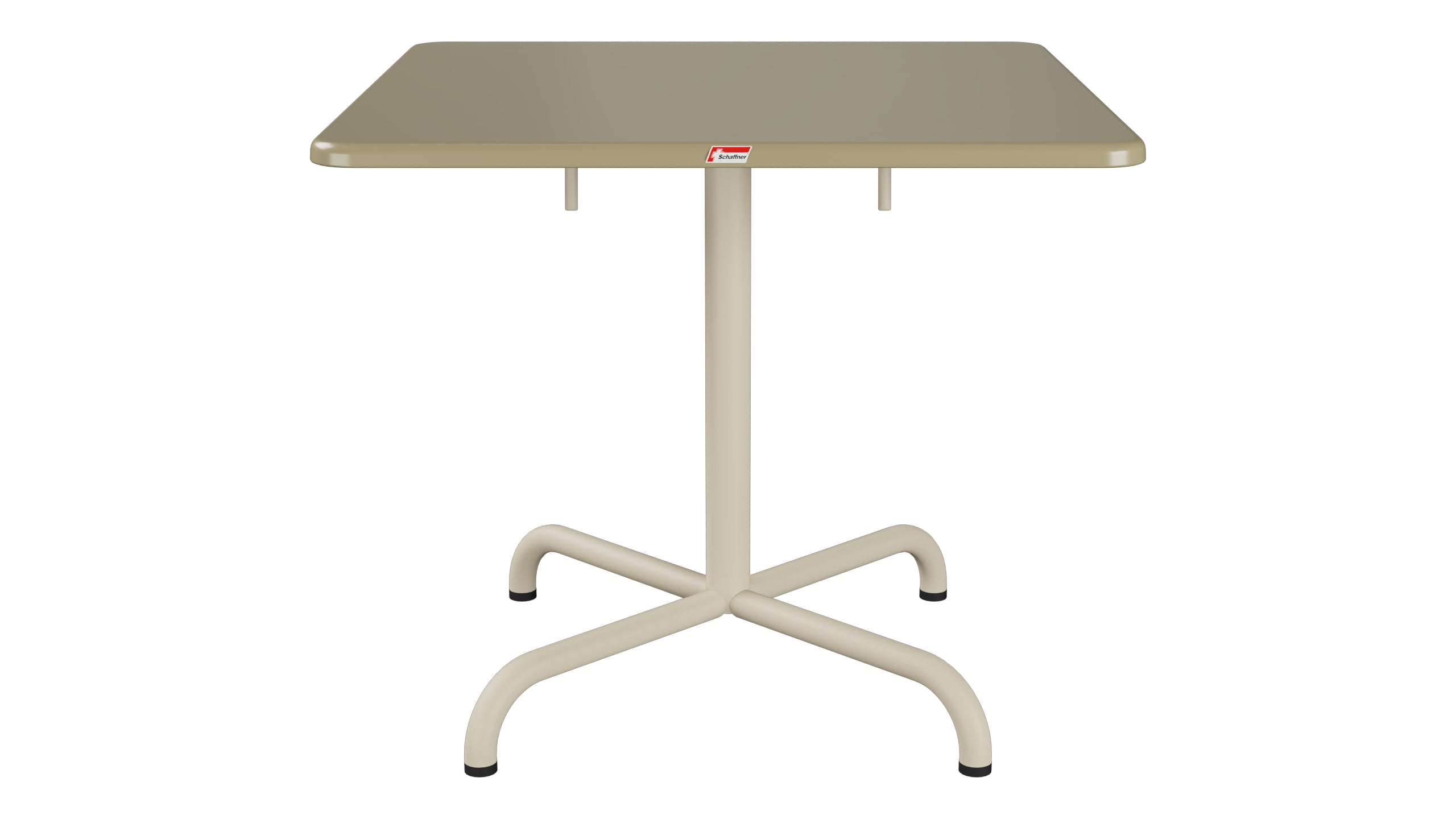 Davos Glasfaser-Salontisch 70x70 / 62 klappbar in Champagner präsentiert im Onlineshop von KAQTU Design AG. Beistelltisch Outdoor ist von Schaffner