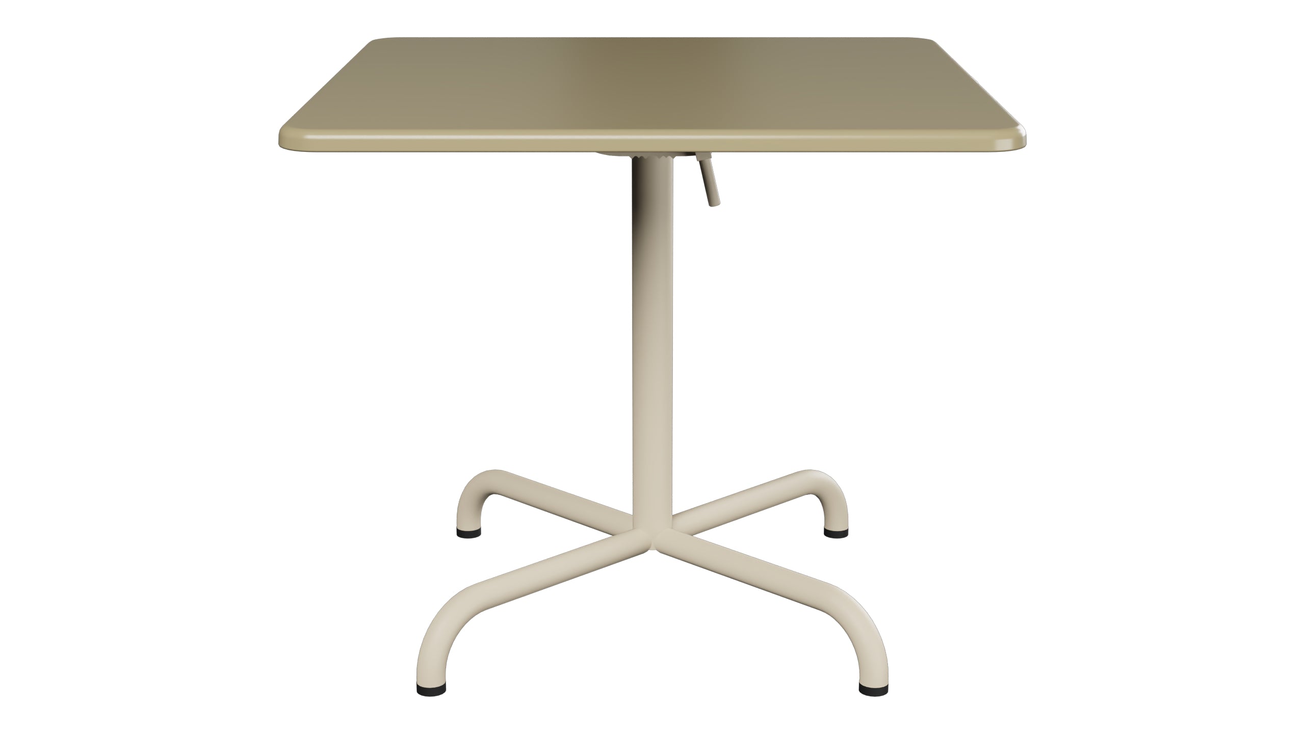 Davos Glasfaser-Salontisch 70x70 / 62 klappbar in Champagner präsentiert im Onlineshop von KAQTU Design AG. Beistelltisch Outdoor ist von Schaffner