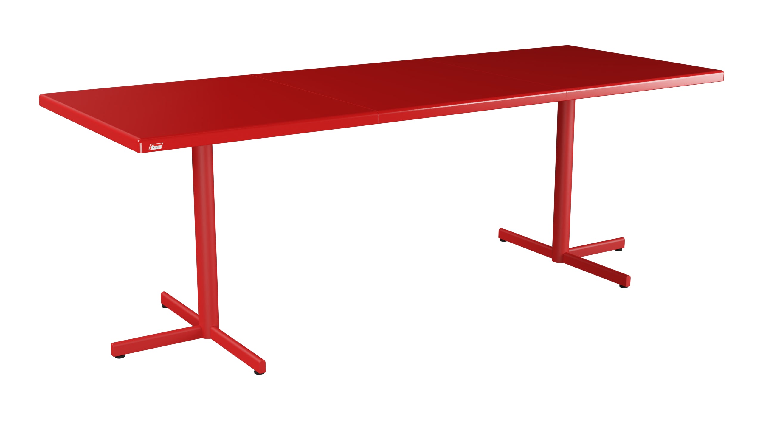Bodensee Glasfaser-Gartentisch 140/210x80 klappbar, ausziehbar  in Rot präsentiert im Onlineshop von KAQTU Design AG. Gartentisch ist von Schaffner