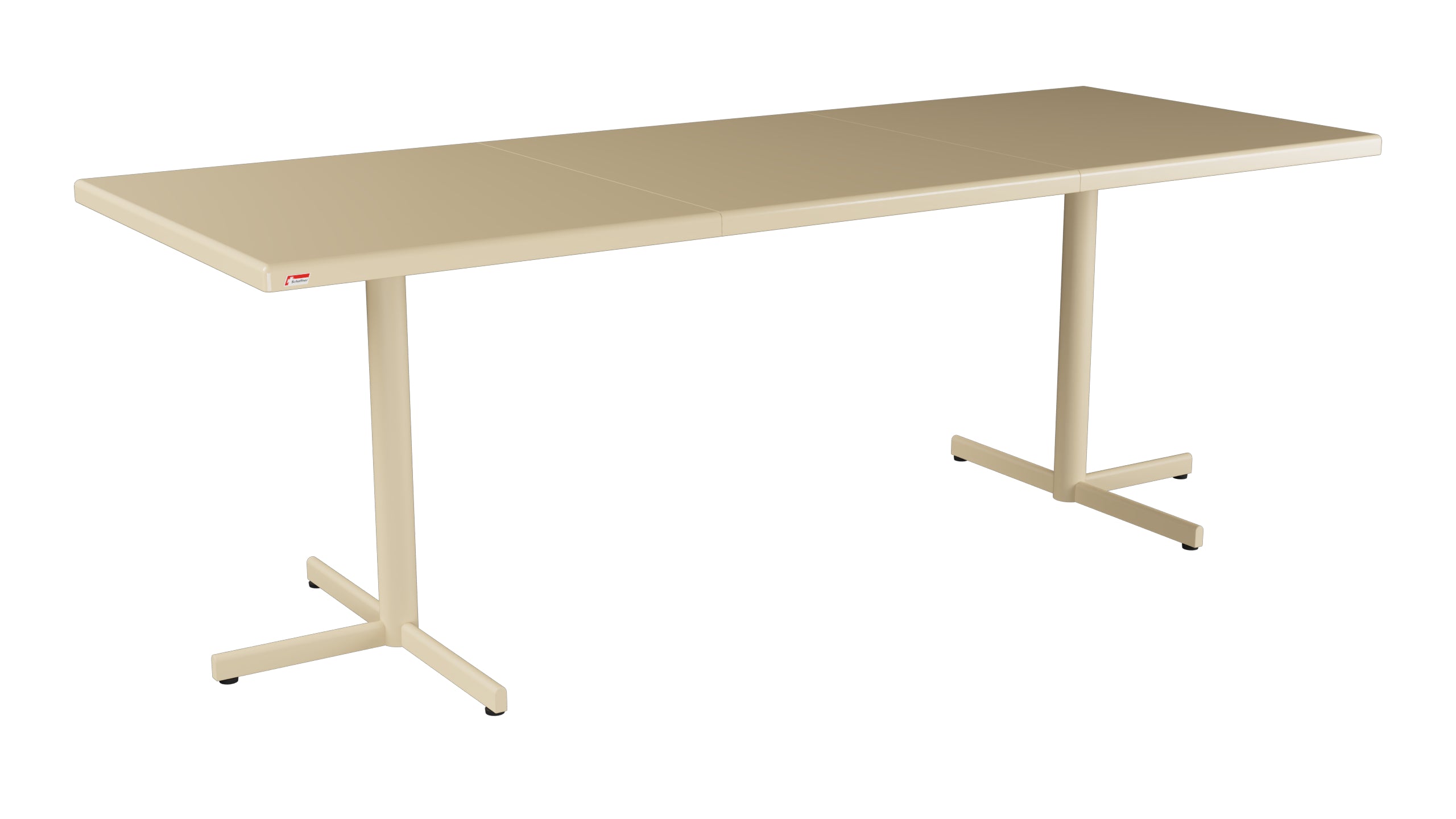 Bodensee Glasfaser-Gartentisch 140/210x80 klappbar, ausziehbar  in Pastellbraun präsentiert im Onlineshop von KAQTU Design AG. Gartentisch ist von Schaffner
