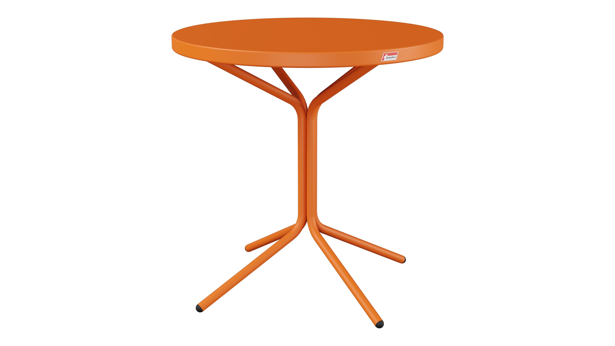 PIX Metall-Beistelltisch Outdoor ø54 / 54 in Orange präsentiert im Onlineshop von KAQTU Design AG. Beistelltisch Outdoor ist von Schaffner