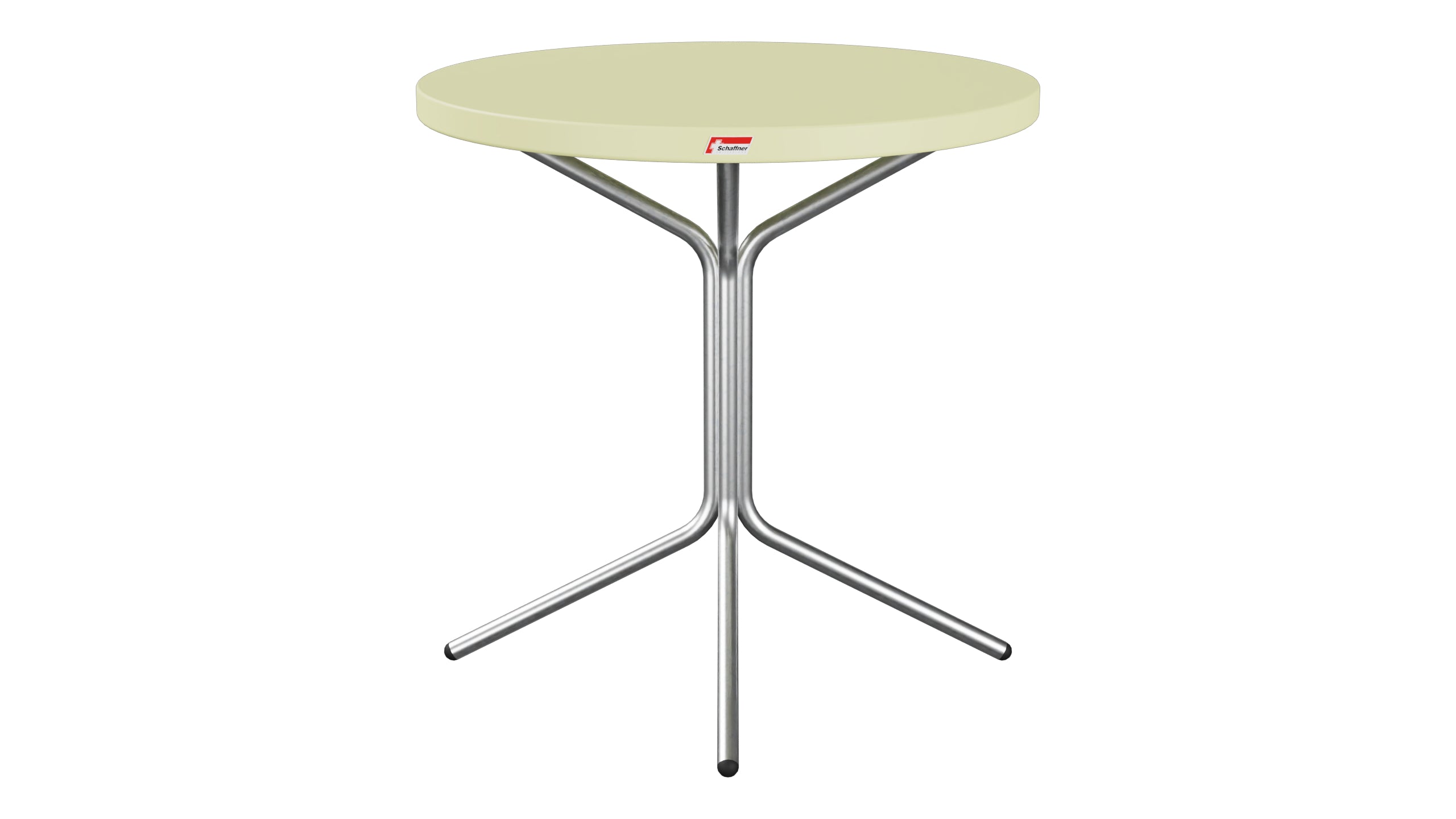 PIX Metall-Beistelltisch Outdoor ø54 / 54 in Buchsbaumgelb präsentiert im Onlineshop von KAQTU Design AG. Beistelltisch Outdoor ist von Schaffner